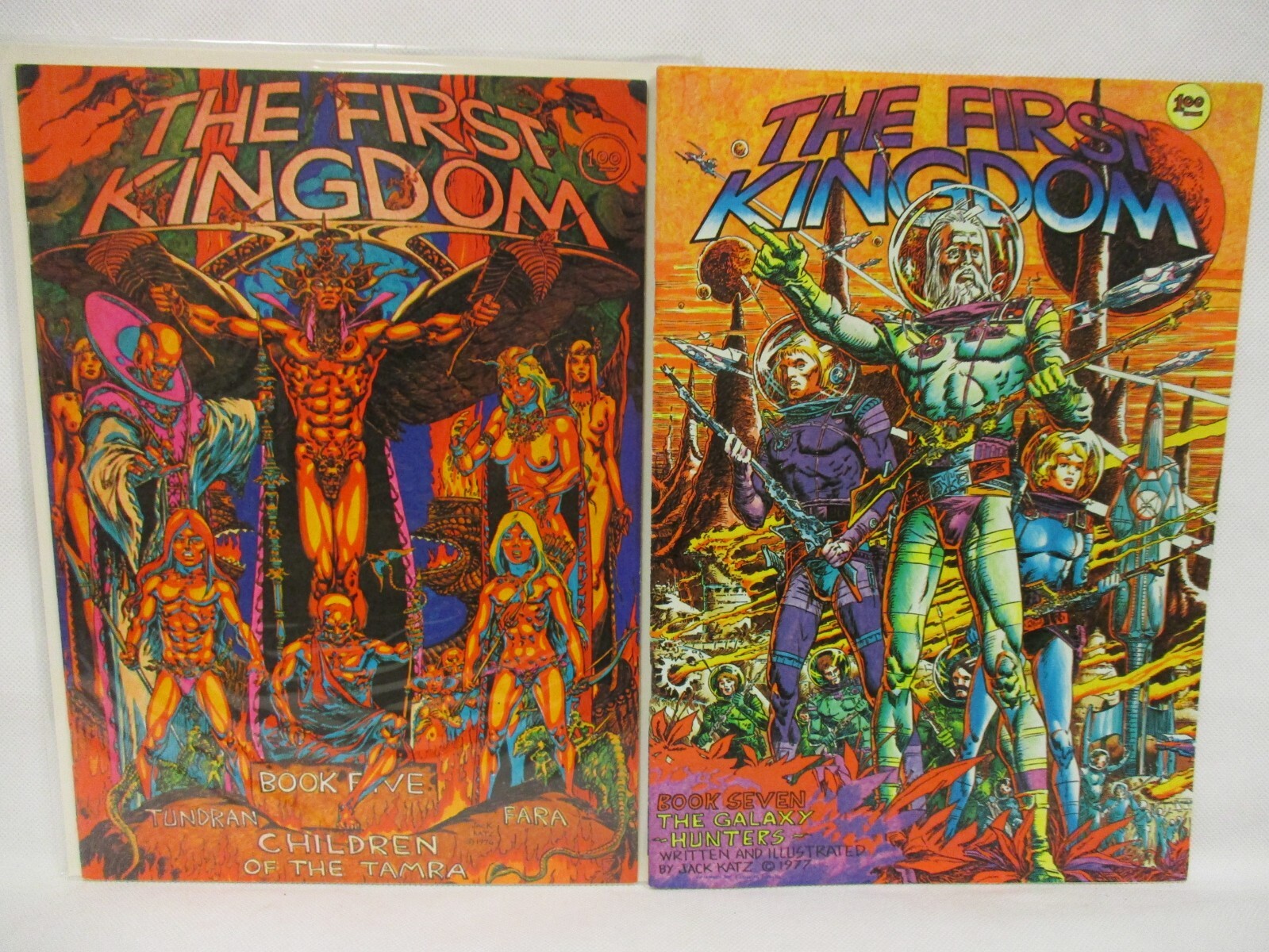 The First Kingdom LOT Book 5 & 7 Jack Katz 1976 Comic Book.Vintage Independent