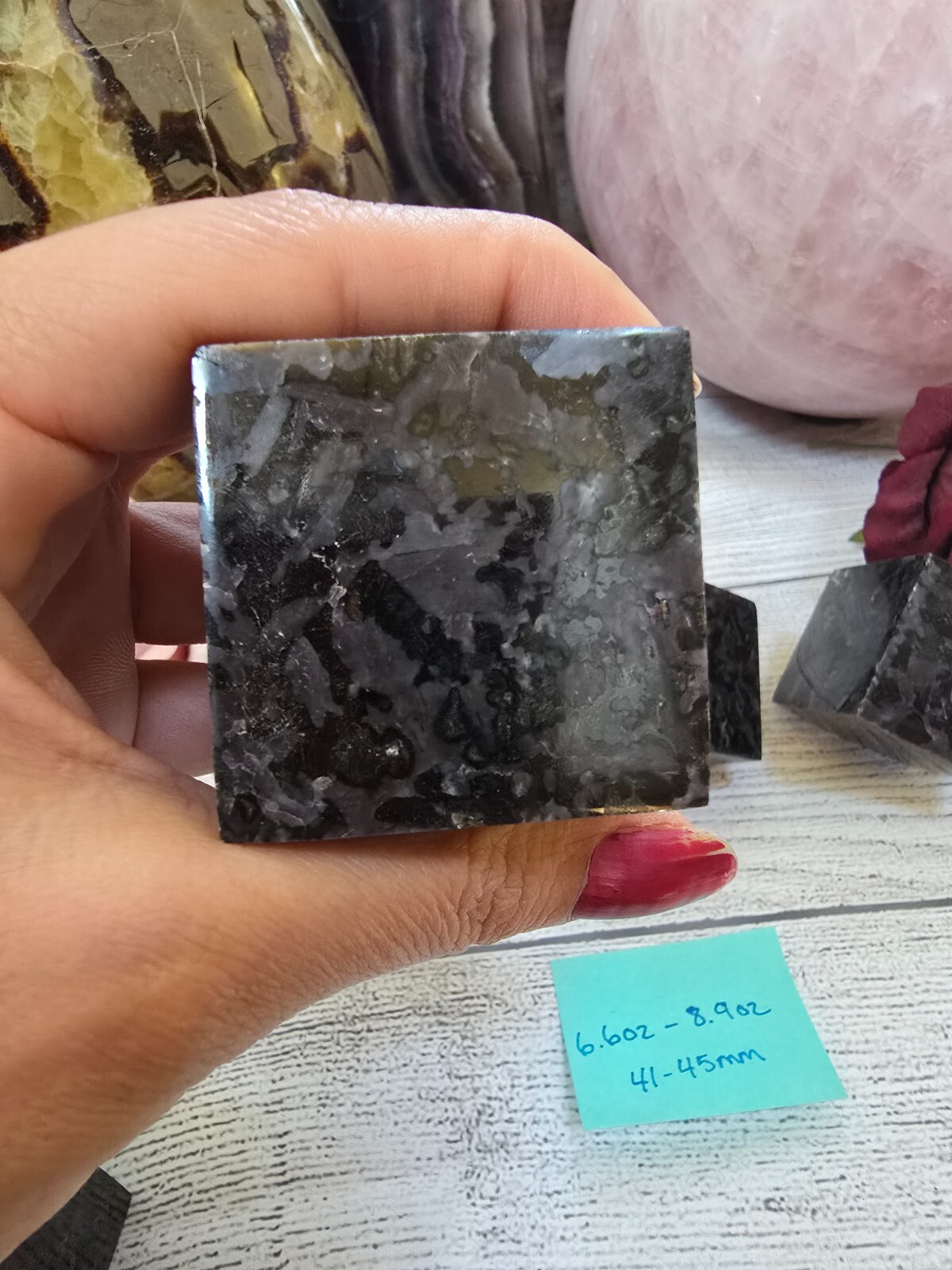 Mystic Merlinite AKA Indigo Gabbro Crystal Cube Large & Small 40-65mm Carved Gem
