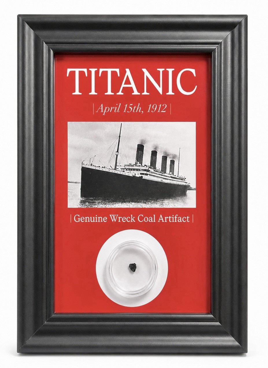 TITANIC COAL | Framed Artifact Display | 5x7in | w/ COA | Genuine Wreck Artifact