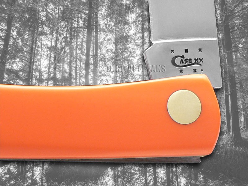 Case xx Knives Sod Buster Jr. Smooth Orange Delrin Pocket Knife Stainless 80502