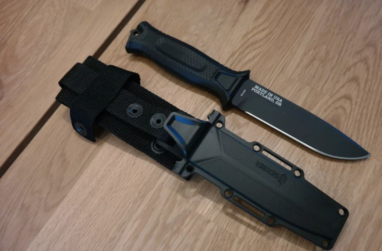 Gerber StrongArm Fixed Blade Knife Black Full Tang Tactical Survival New