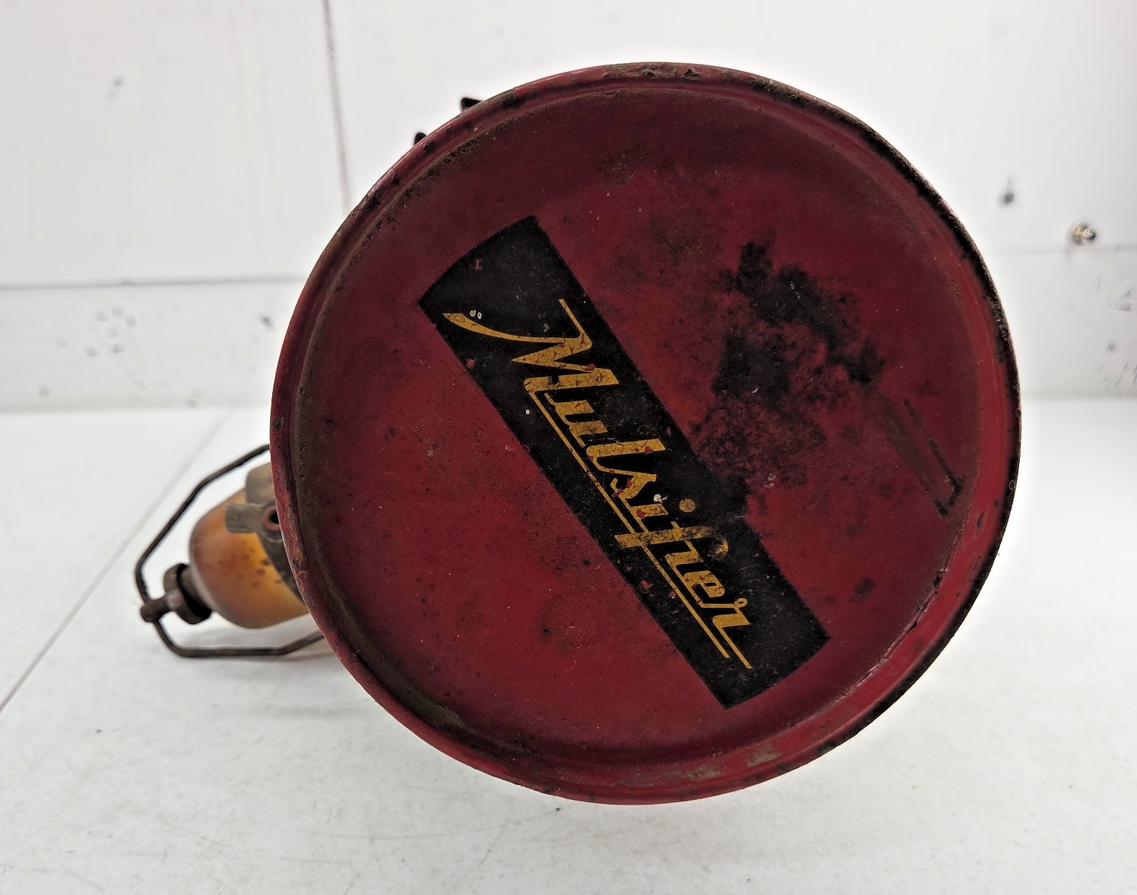 Vintage Mulsifier Garden Tractor Small Engine Metal Gas Tank Round Red Fuel Tank