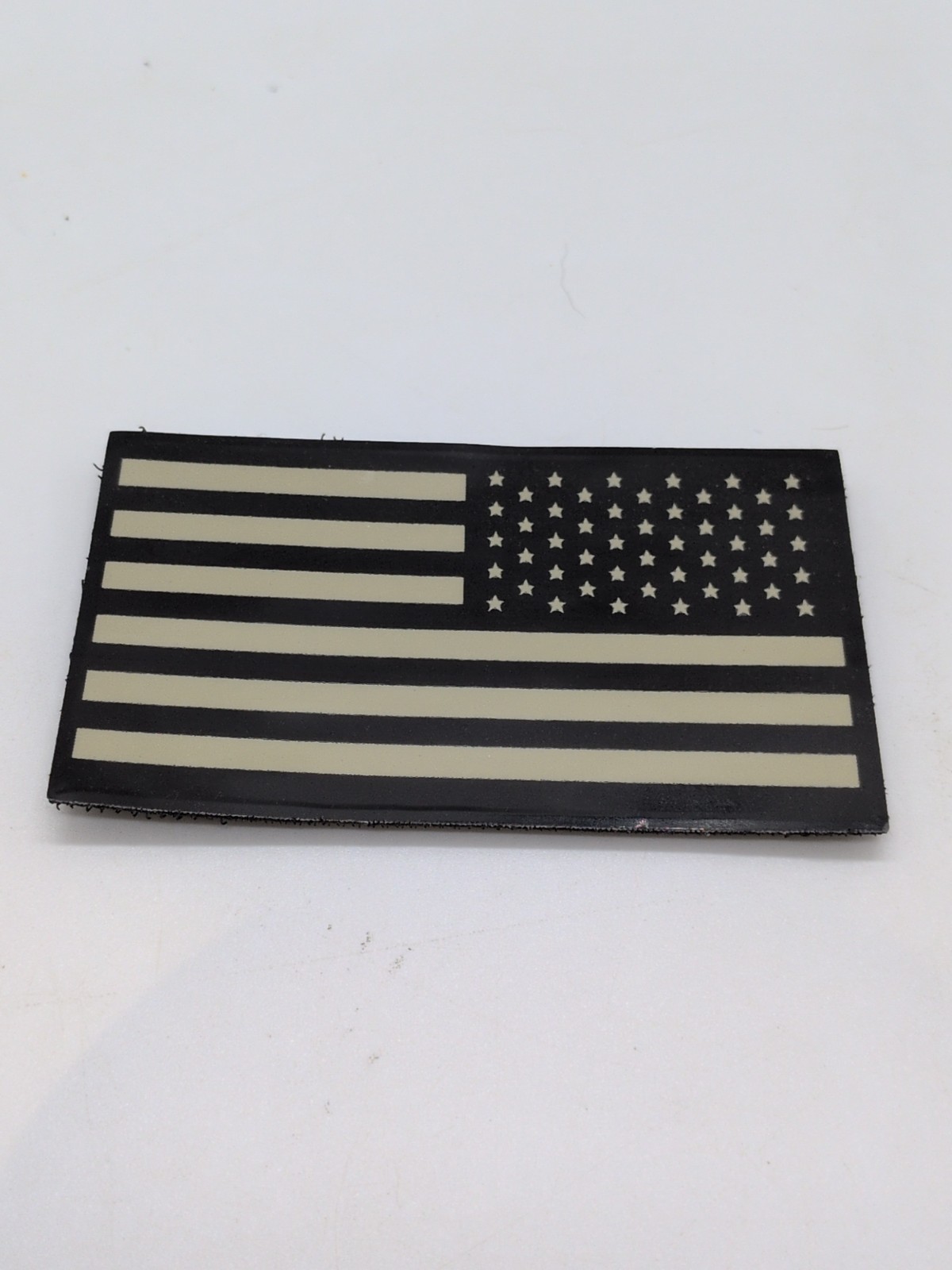 Reverse American IR Flag Patch Subdued Tan Black Infrared With Hook Fastener