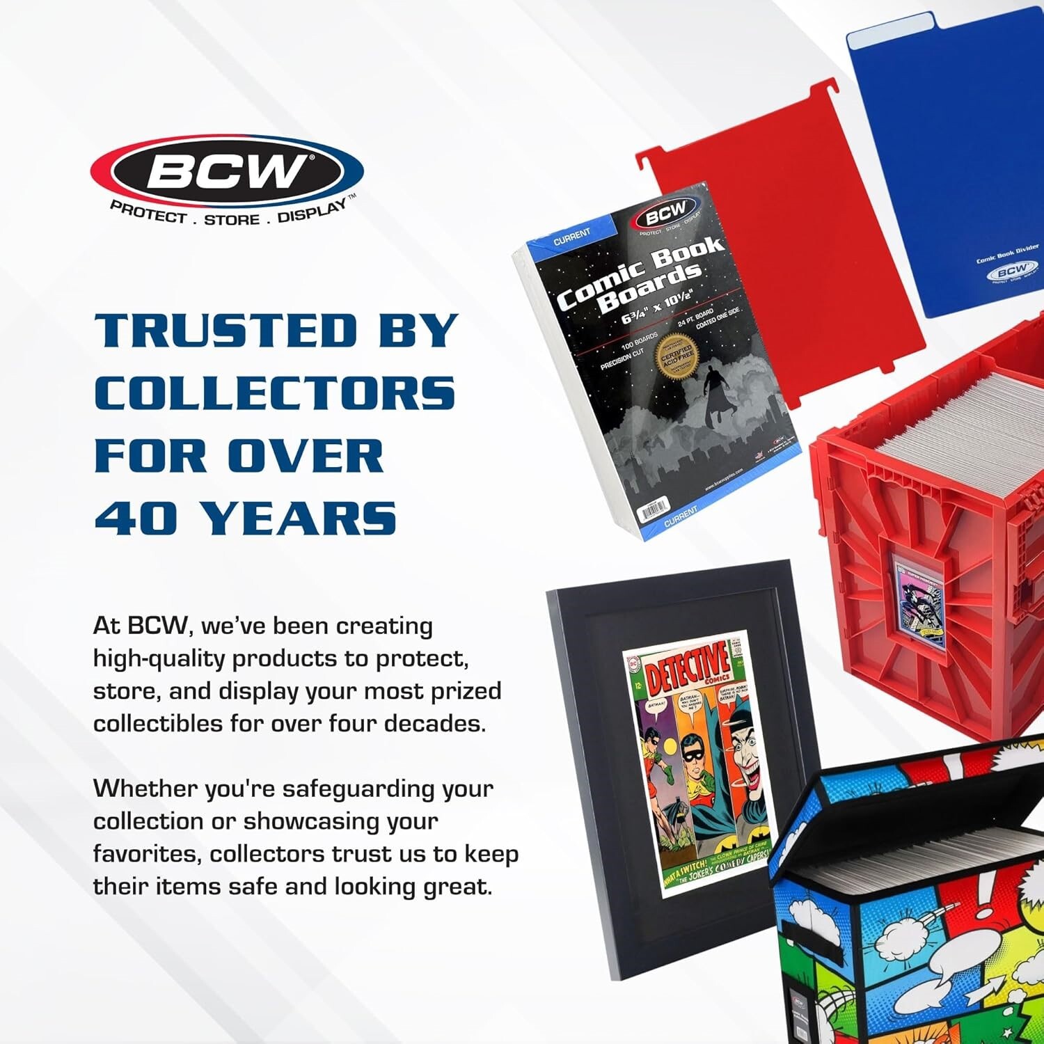 100 BCW Silver Era Comic Book Bags Sleeves + Acid Free Back Boards 7 x 10 1/2″