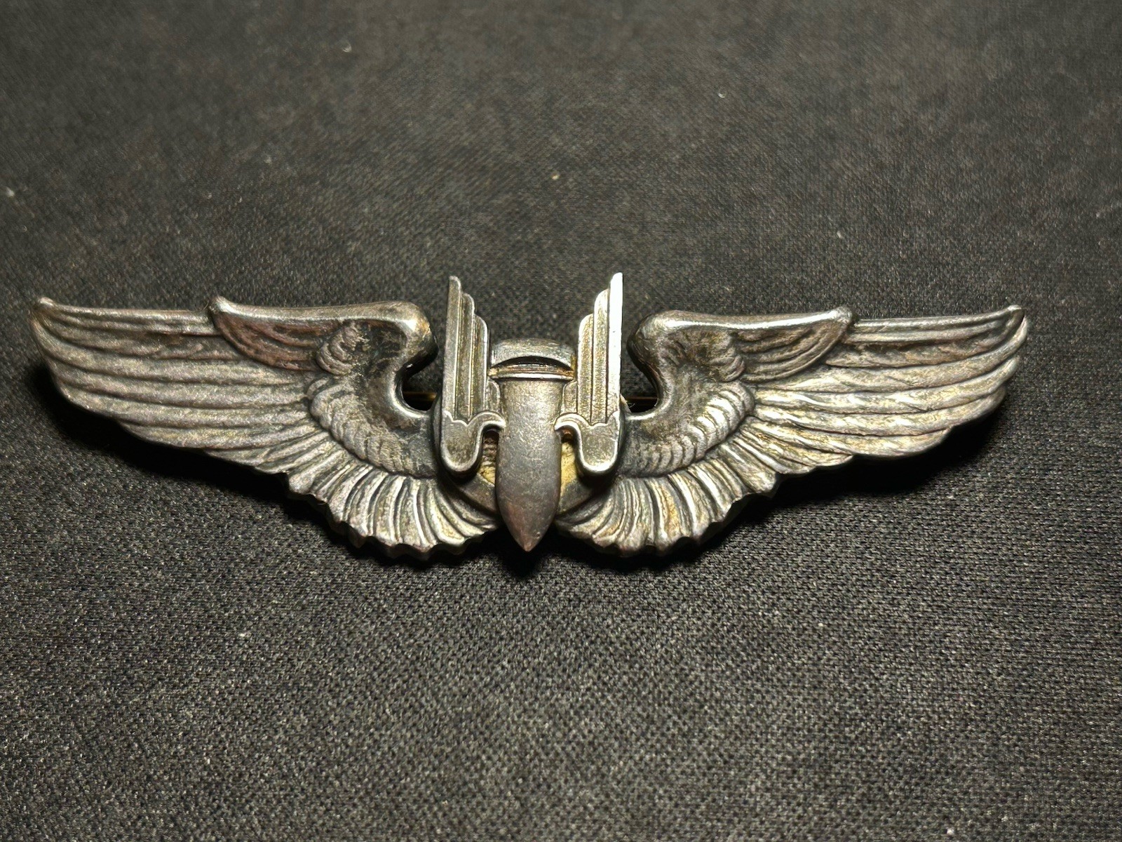 WW2 US Army Air Force Gunner Pilot Wing Full Size – Two Piece Sterling