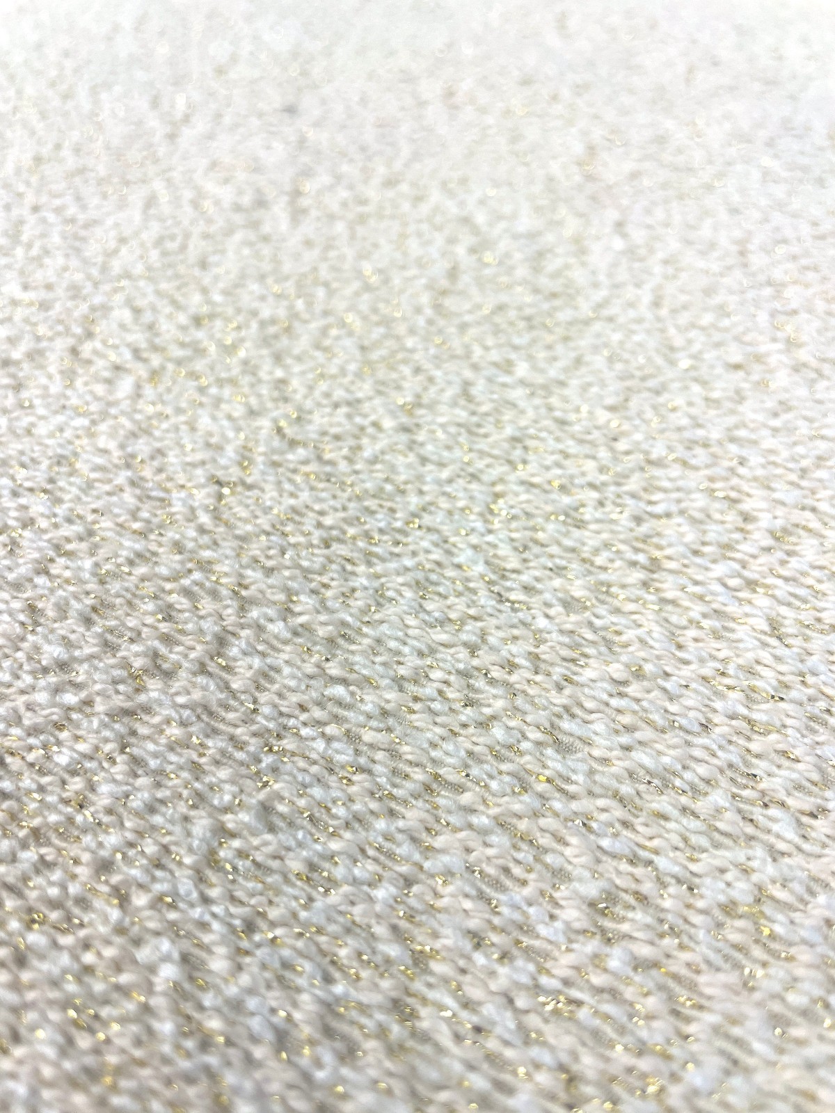 3.375 yards Ralph Lauren Pratt Cream & Metallic Gold Textured Weave Fabric