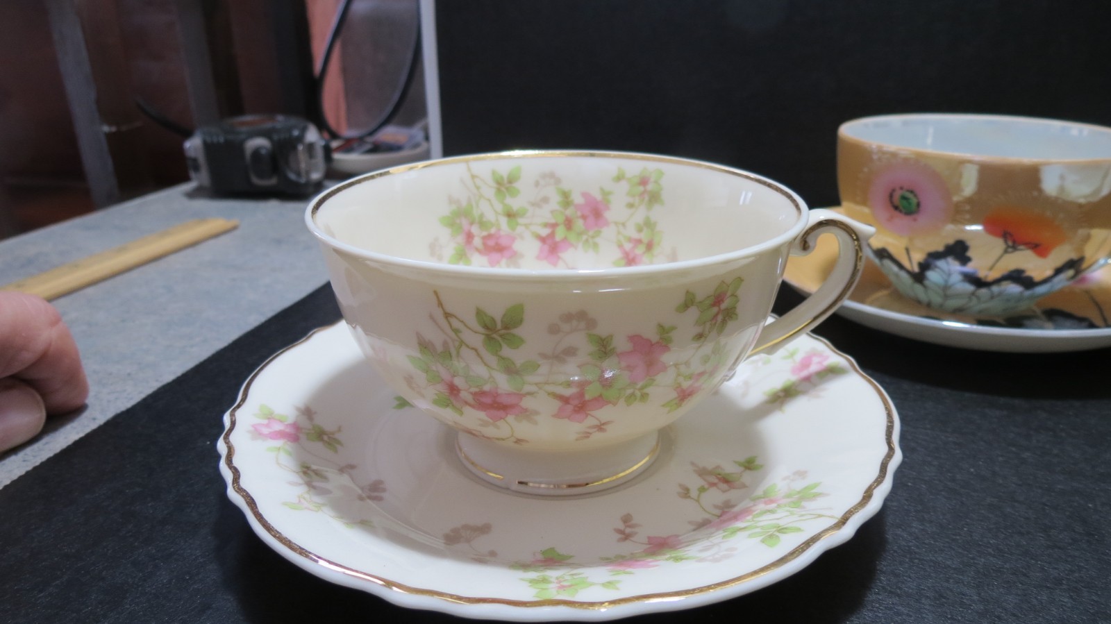VINTAGE BONE CHINA 3 SETS Teacups AND Saucers BONE CHINA ASSORTED DESIGNS