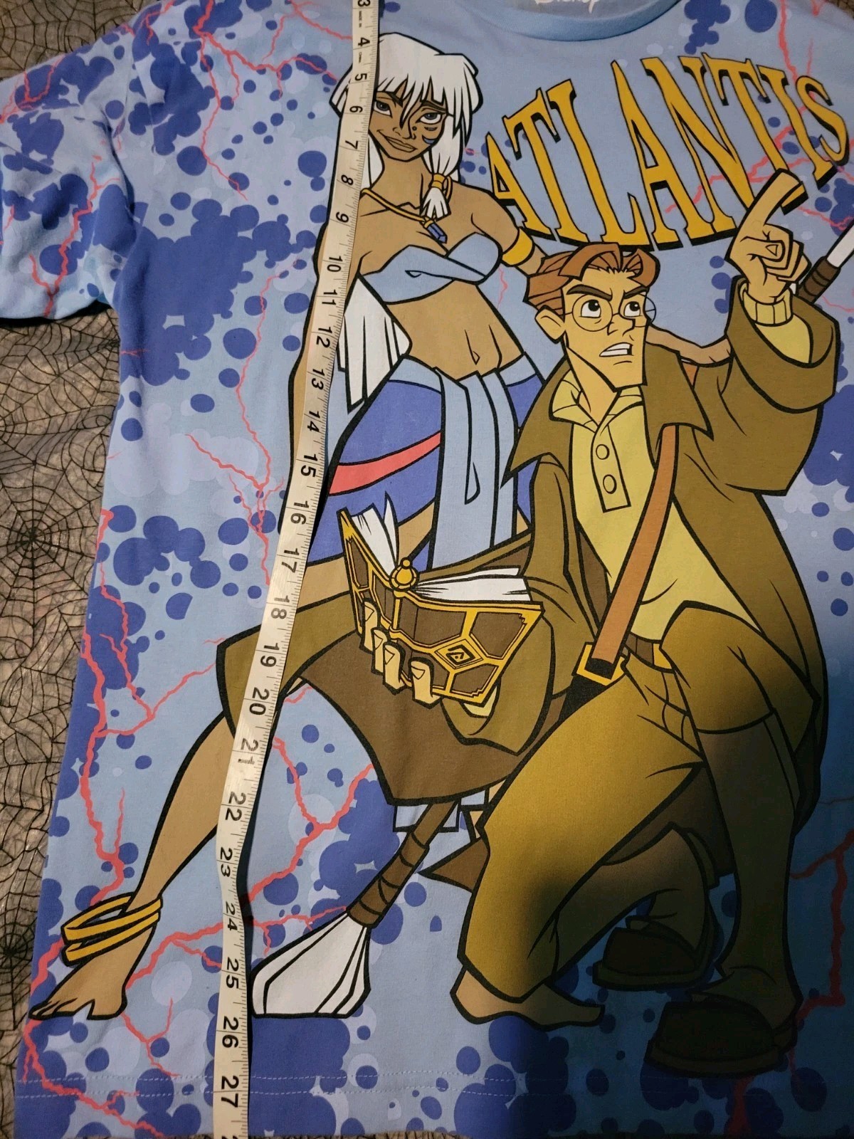 Disney Atlantis The Lost Empire Milo Kida All Over Print Shirt Medium (Fits Big)