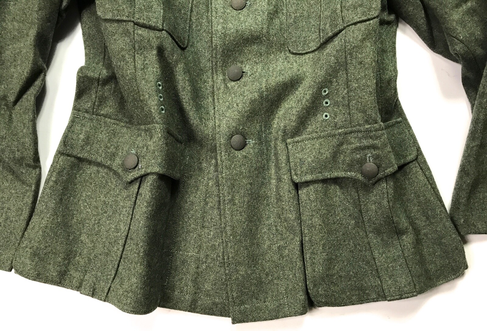 WWII GERMAN HEER WAFFEN M1936 M36 WOOL COMBAT FIELD GREY TUNIC-XLARGE