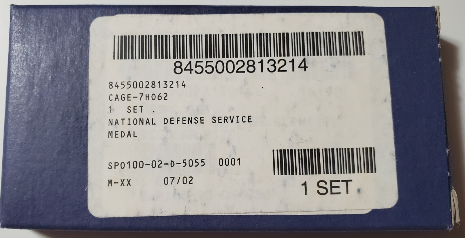 NATIONAL DEFENSE SERVICE MEDAL & RIBBON SET MILITARY GI ISSUE W/ORG BOX NDSM NEW