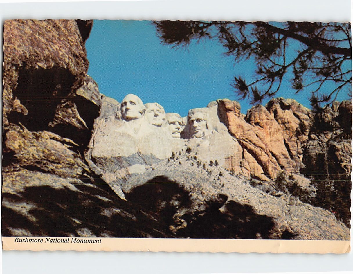 Postcard Mount Rushmore National Memorial Black Hills South Dakota