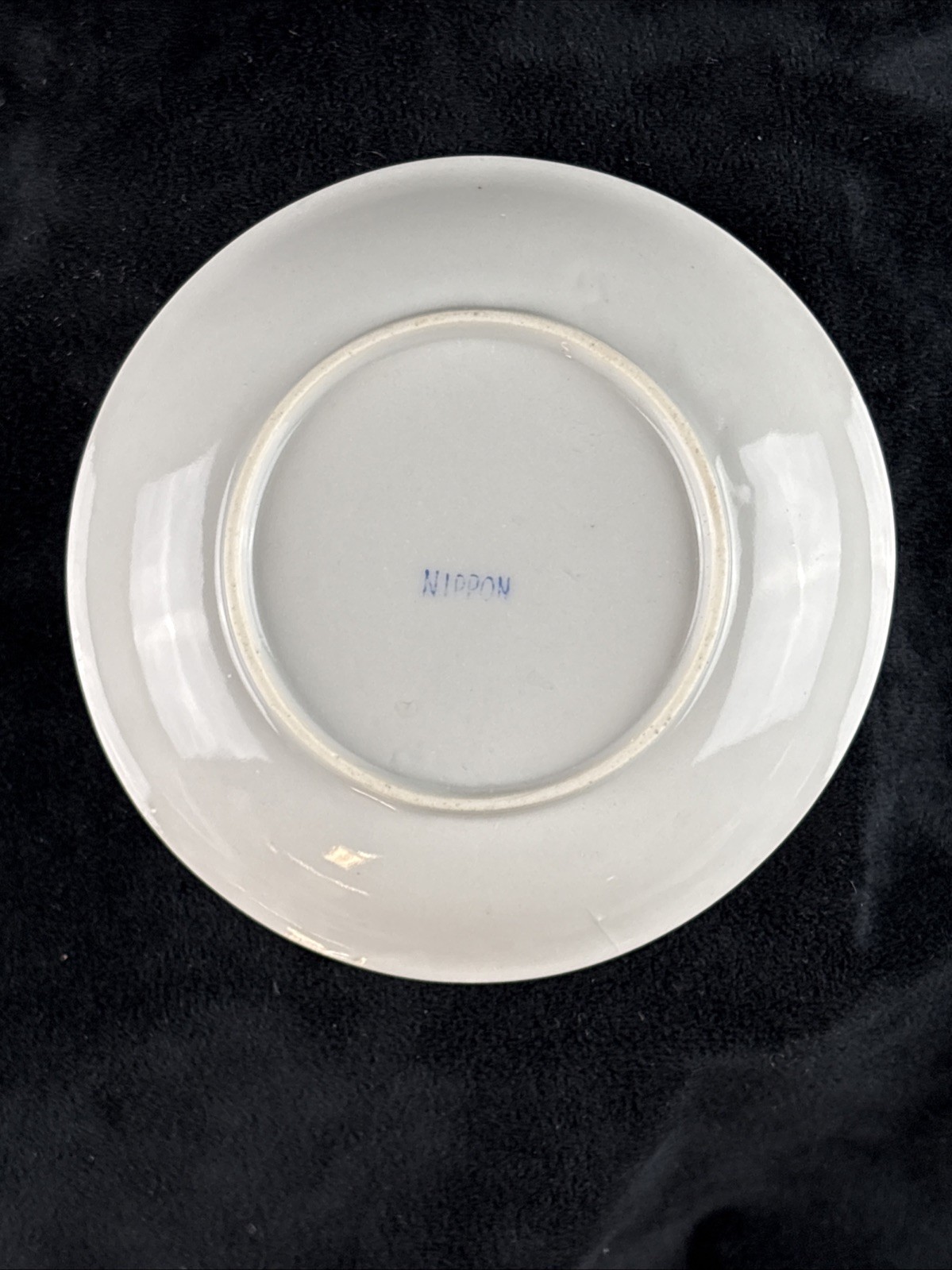 Antique Pre-1922 Nippon Hand Painted Porcelain Saucer White with Pink Roses