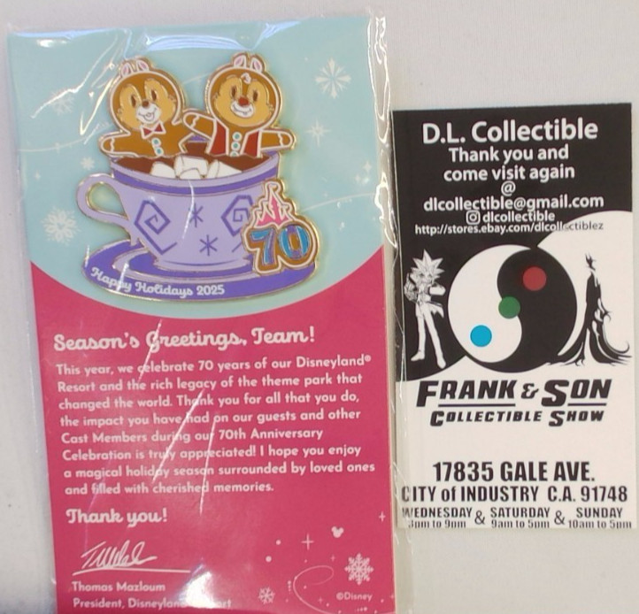 Disney Chip And Dale 70th Happy Holidays 2025 Cast Exclusive PIN