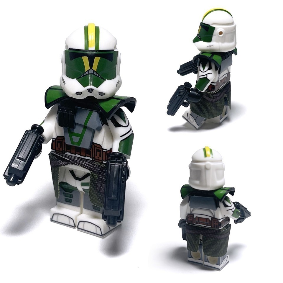 Doom’s Unit Clone Troopers Green Minifigures Commander Doom Riot Shield Troopers