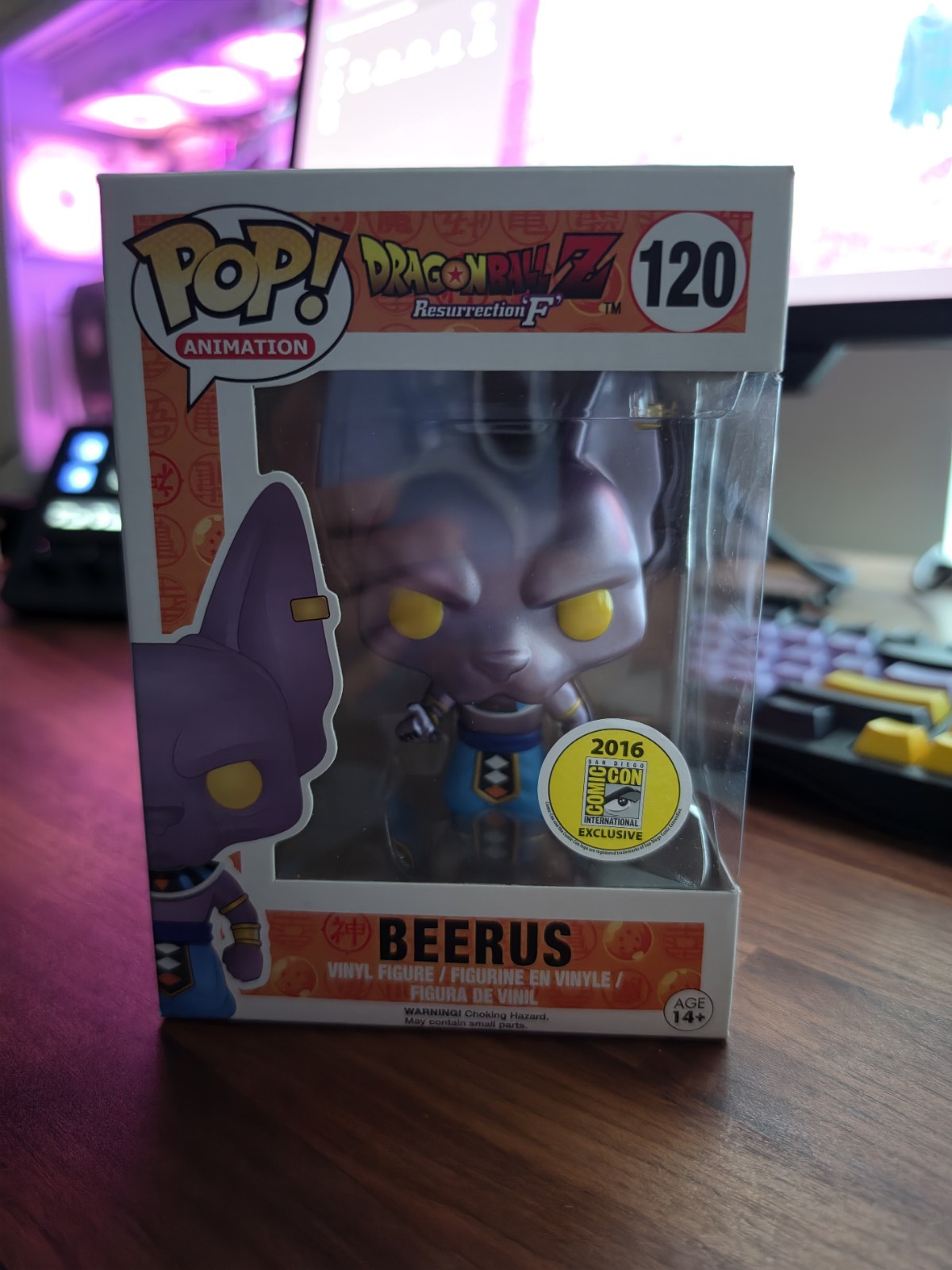 Funko Pop Dragon Ball Z Resurrection F Beerus Metallic SDCC 2016 #120