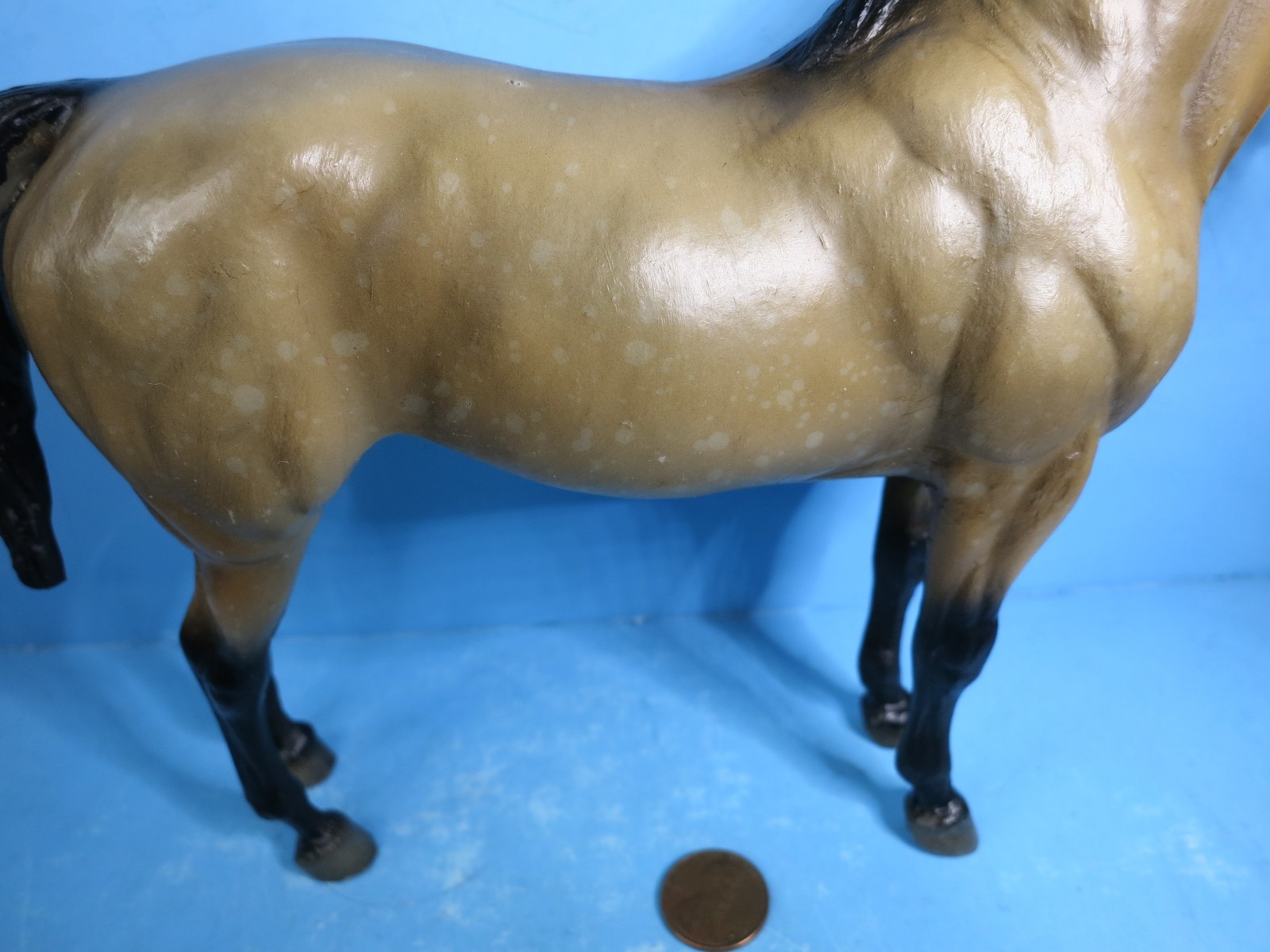 BREYER TRADITIONAL-Rocky Champion Dapple Dun Connemara Pony-1990-1992-USED