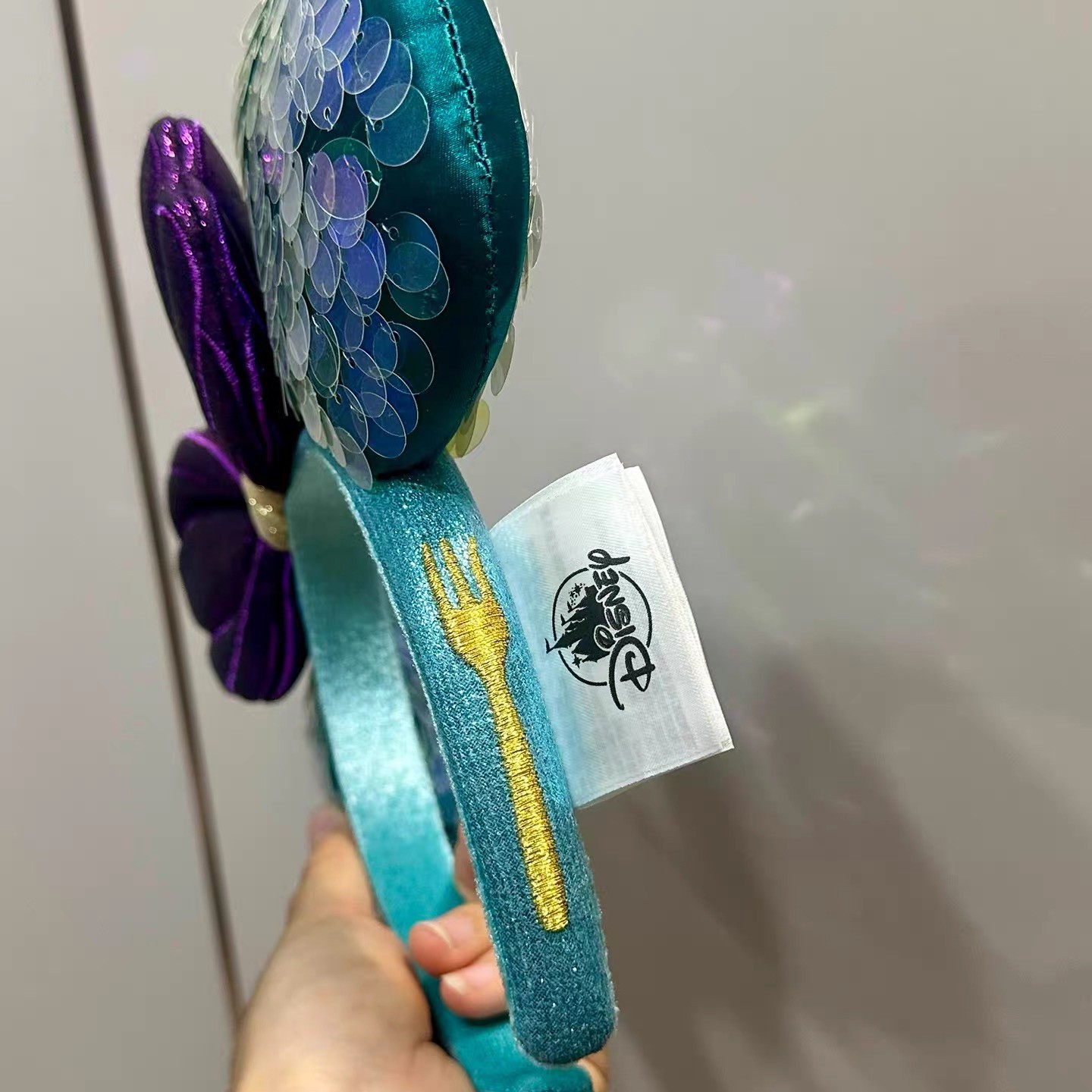 Disney Parks Little Mermaid Ariel Purple Iridescent Minnie Ears Headband US POST