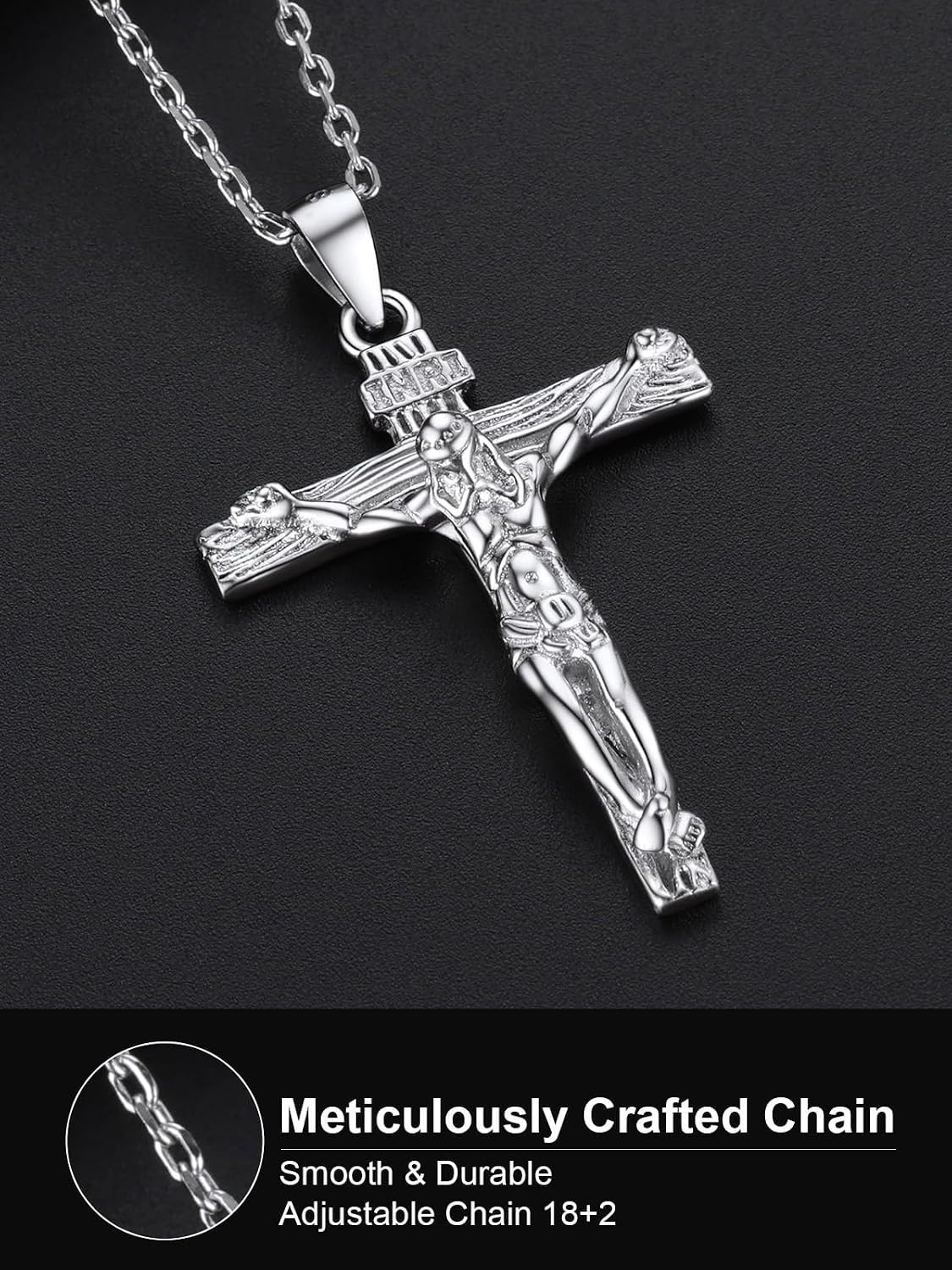 Meaningful Sterling Silver Crucifix Necklace – Perfect Gift for All Occasions