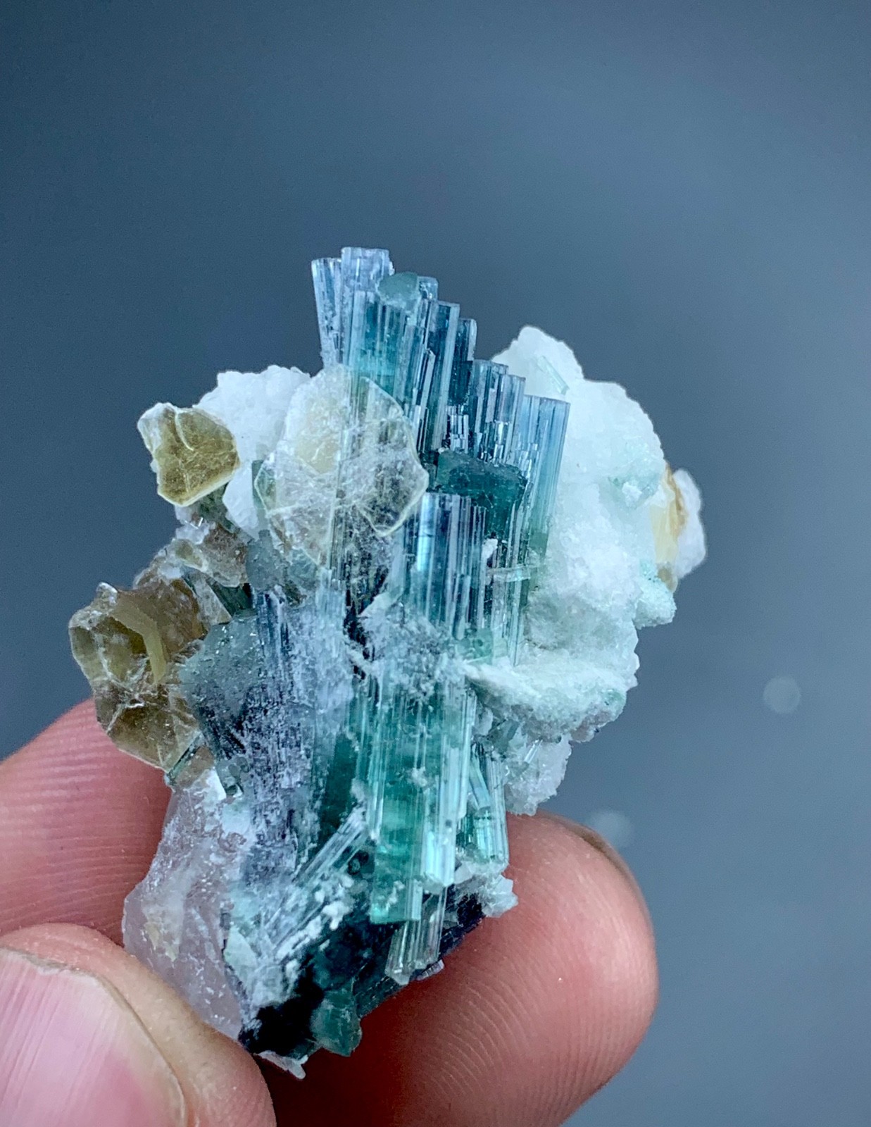 Natural Indicolite Tourmaline Crystal Specimen From Afghanistan (68 carats)