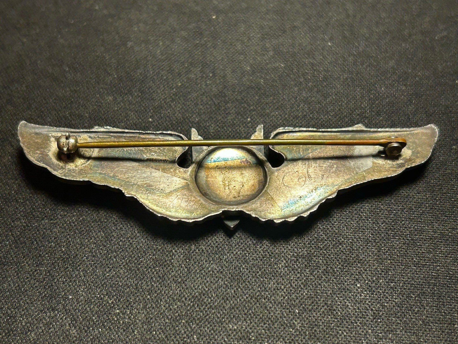 WW2 US Army Air Force Gunner Pilot Wing Full Size – Two Piece Sterling