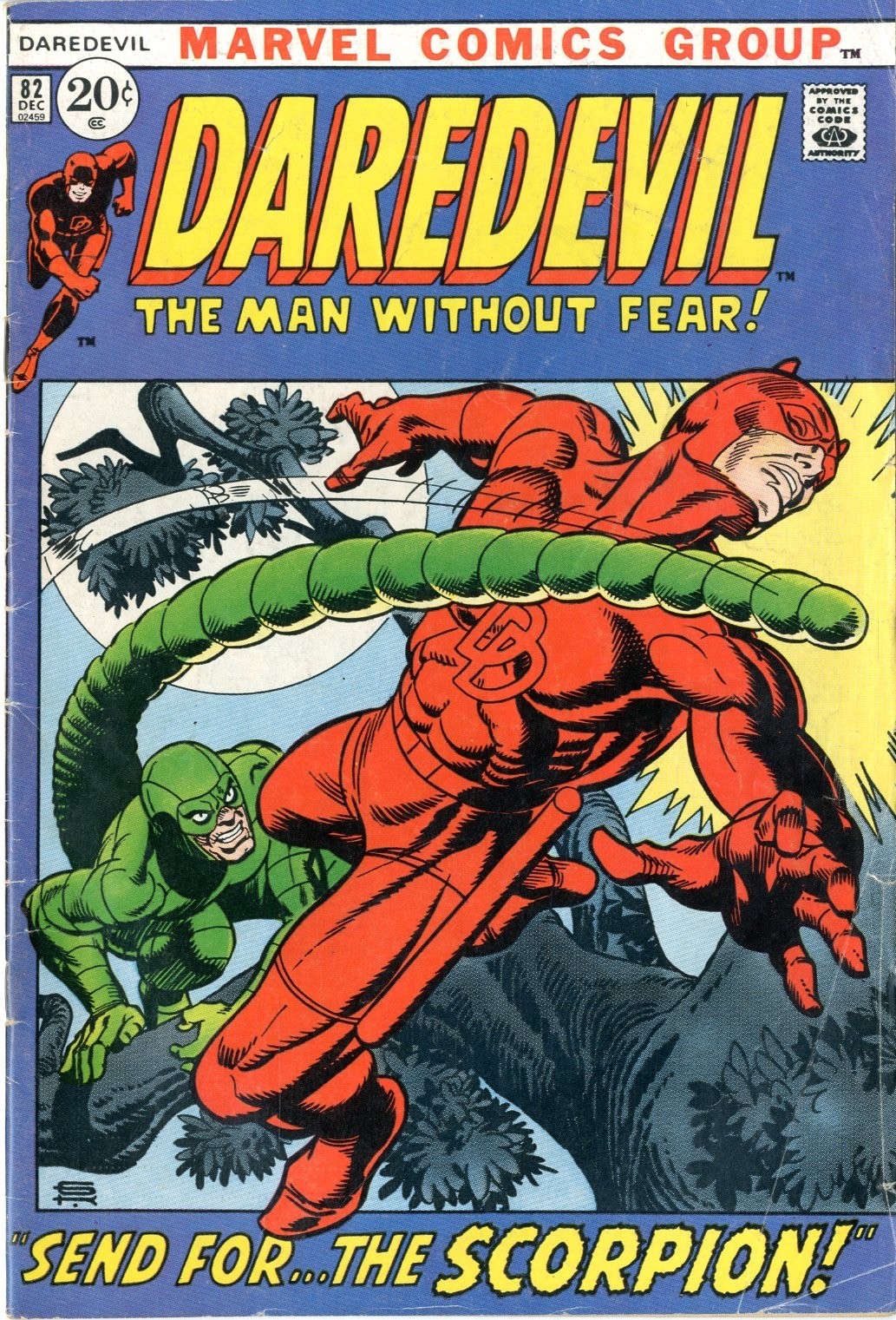 Daredevil # 82 VERY GOOD Dec. 1971 1st 20 cent issue Gil Kane, Giacoia