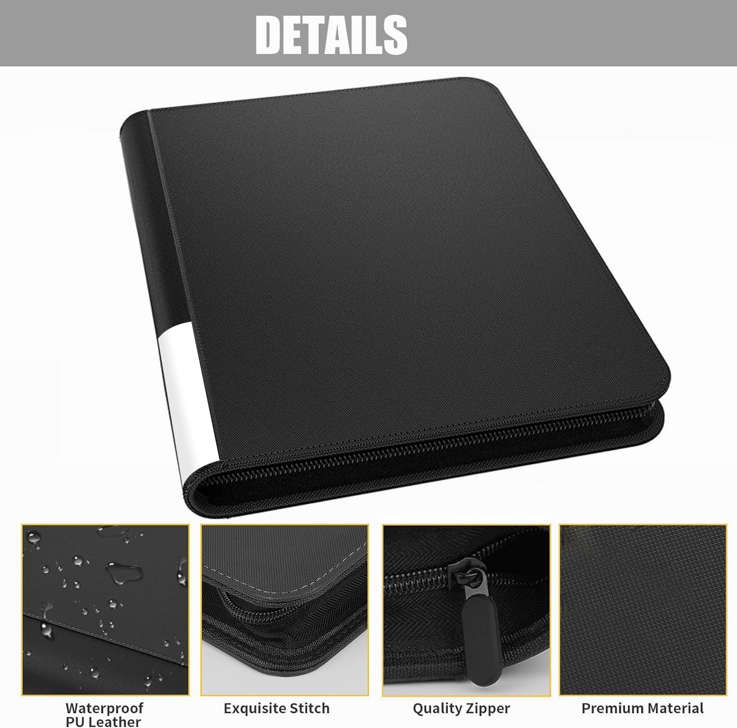 Comic Book Binder, 24+ Pockets Comic Book Storage Album, Premium PU Leather