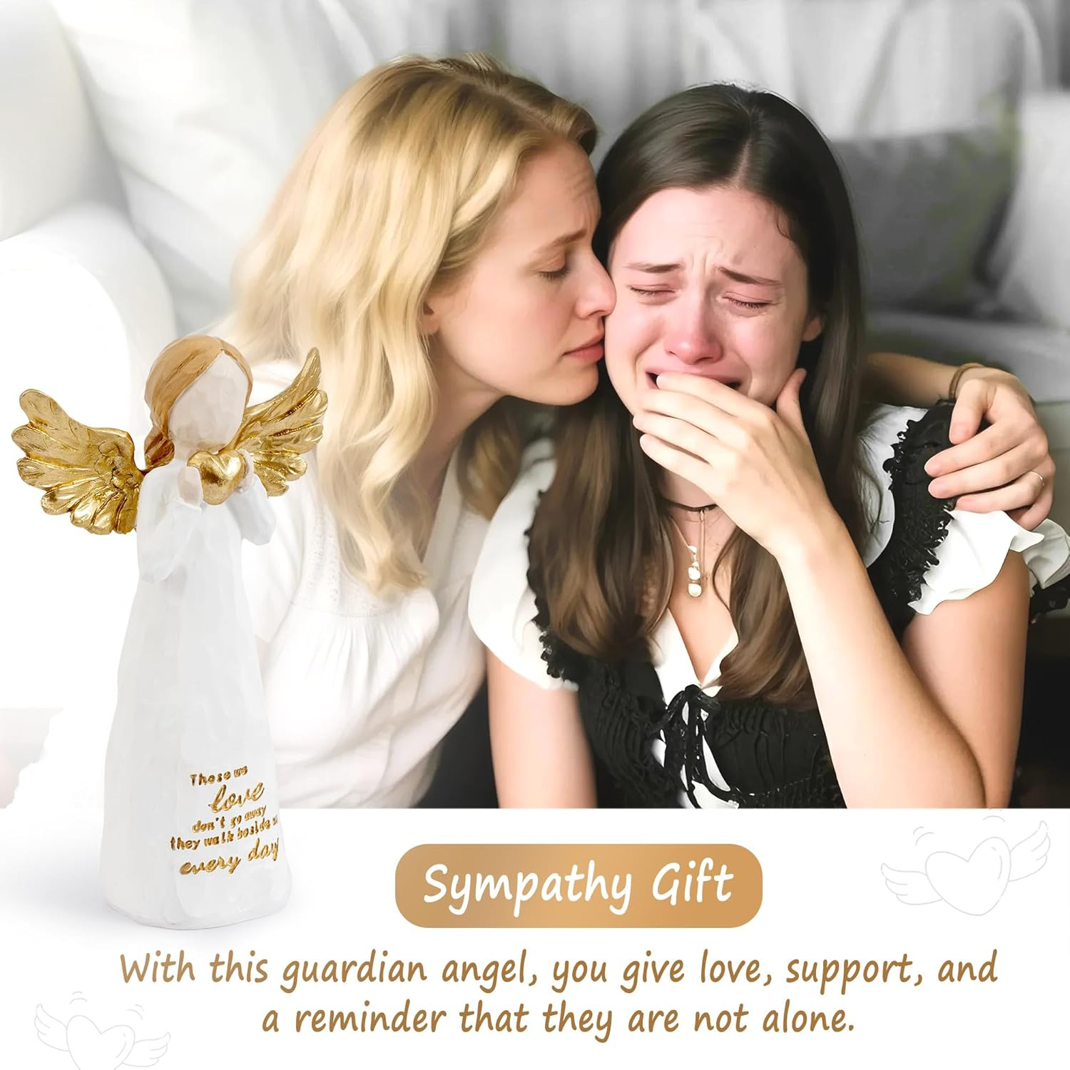 Sympathy Gifts for Loss of Loved One, Guardian Angel Statue Figurine 5.12″, Best