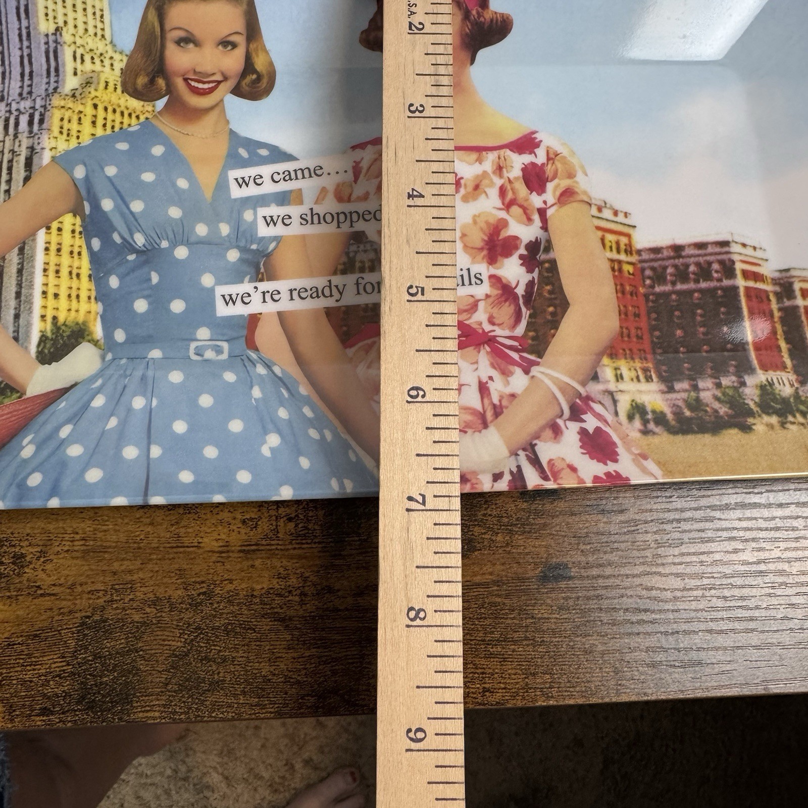Anne Taintor Cocktails Novelty Trays Appetizer/Sandwich melamine MCM style