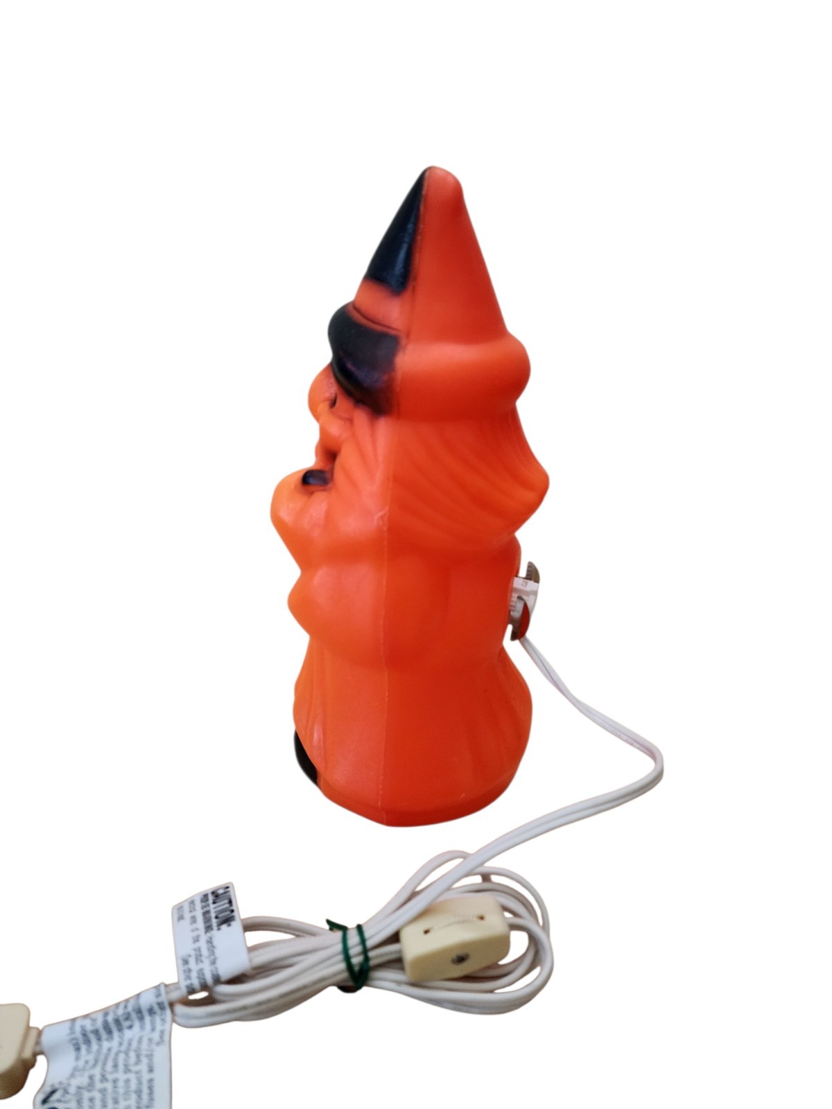Vintage Blow Mold Witch Orange and Black 1981 Empire USA Carolina EUC 9.5 in