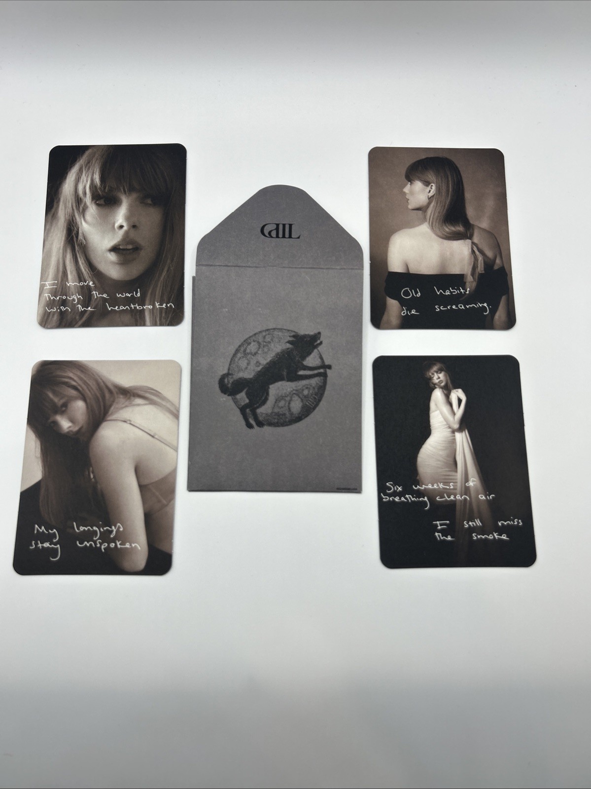TTPD The Black Dog Taylor Swift Photocard Set of 4 Tourtured Poets Department