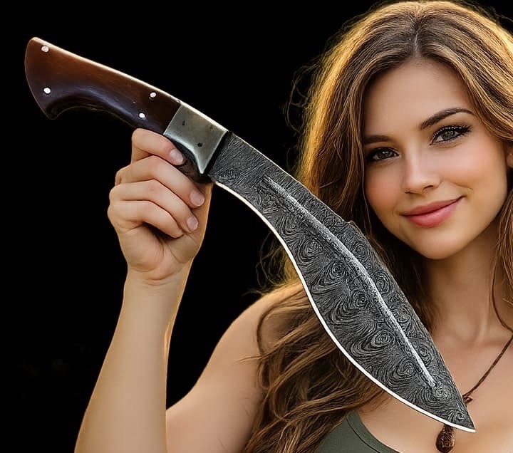 Full Tang Damascus Fix Blade Traditional Gurkha Kukri Knife Tactical Outdoor