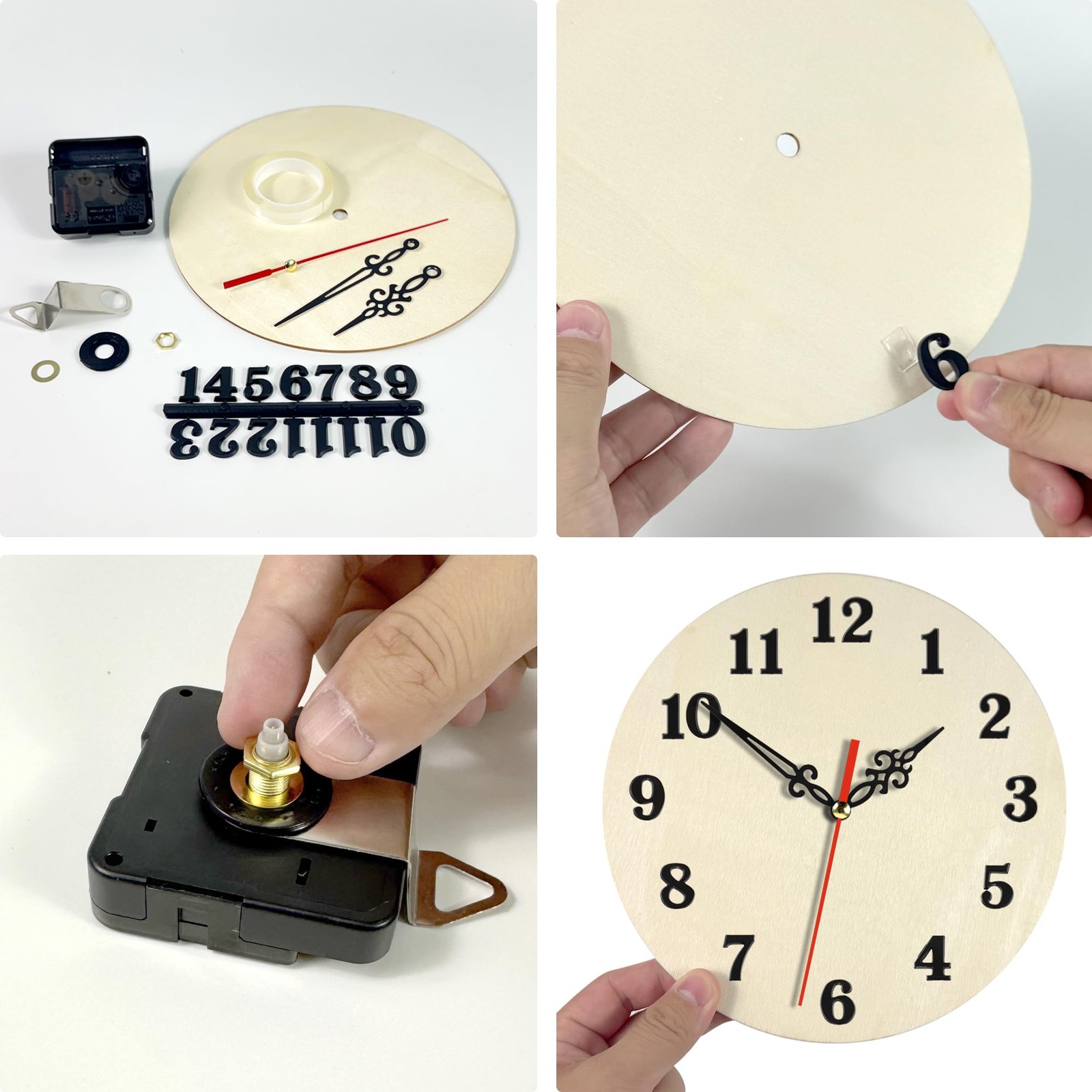 High Torque Quartz Clock Movement Mechanism Kit with Clock Faces and Acrylic …