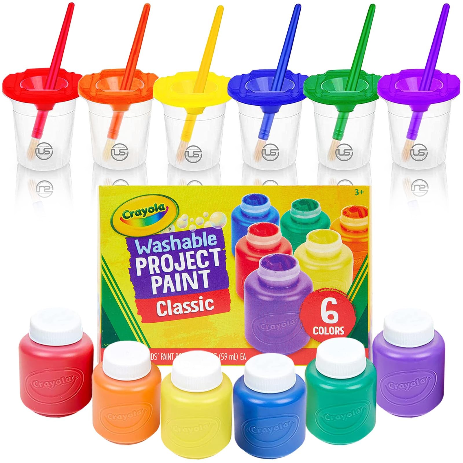 Kids Painting Set, Washable Paint for Kids with Paint Cups, Toddler Paintbrus…