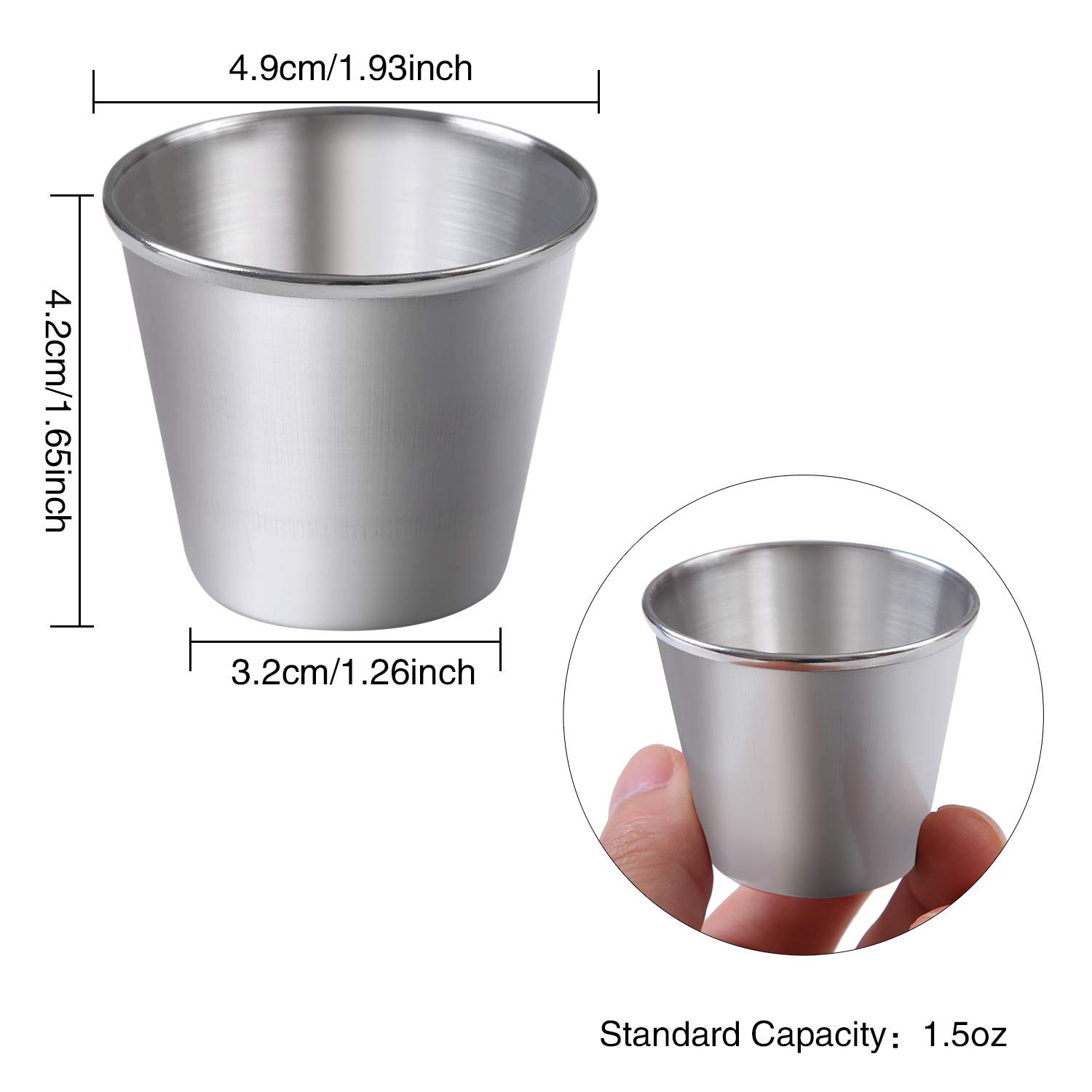 12 Pieces Stainless Steel Shot Cups Stainless Steel Shot Glass Drinking Tumbler