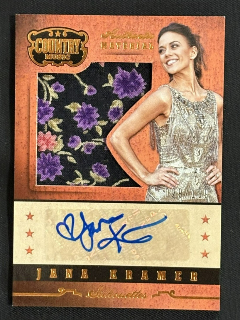 2015 Panini Country Music Silhouette Signature Materials Jana Kramer Auto /199
