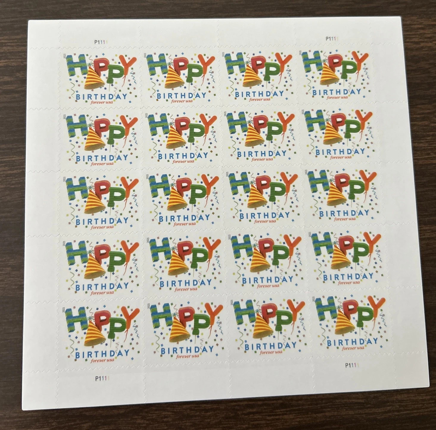 USPS Happy Birthday Sheet of 20 Celebration Stamps Scott # 5635 (MNH)