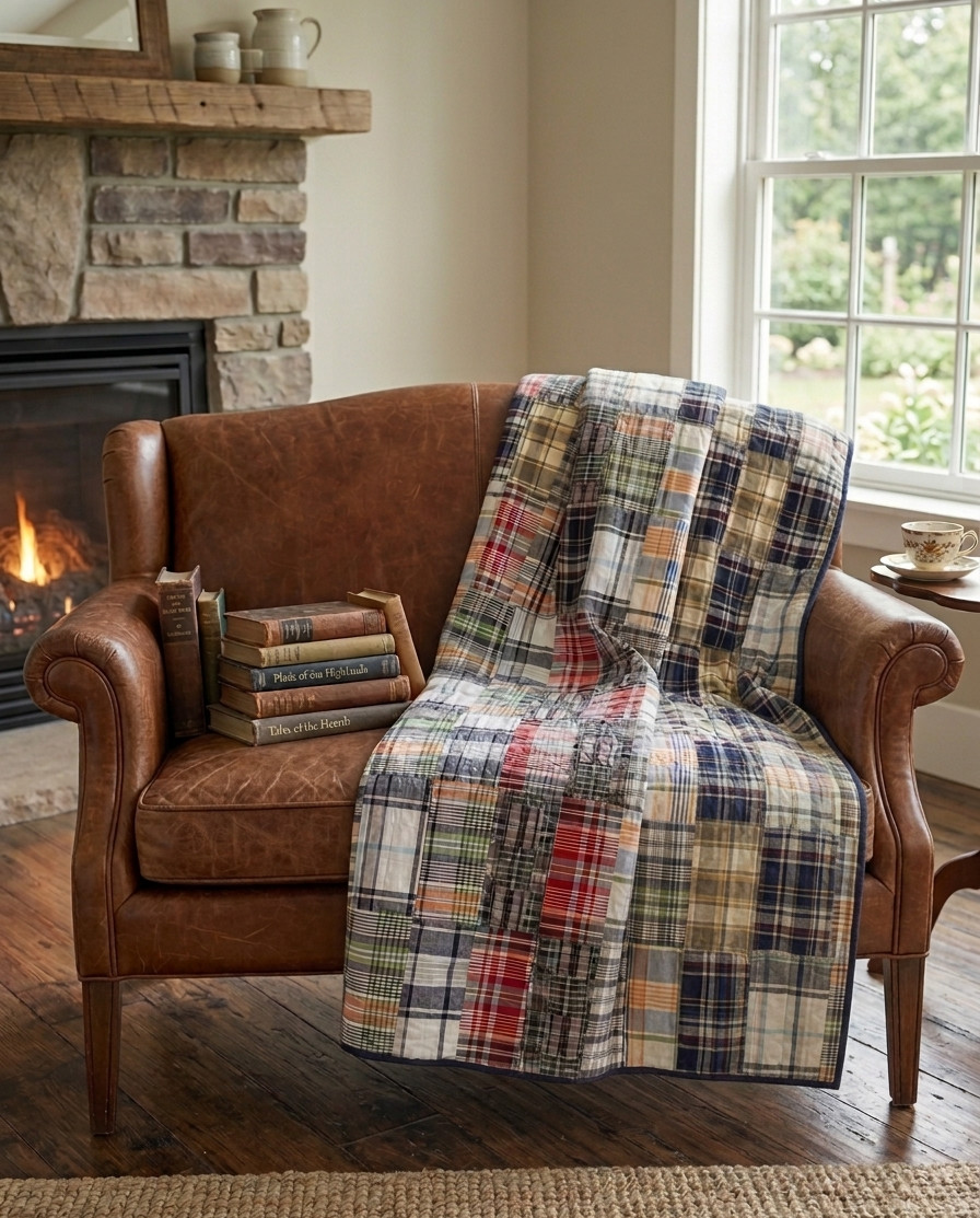 The Haberdasher’s Heirloom Patchwork KING Size Cotton Finished QUILT+2 Shams