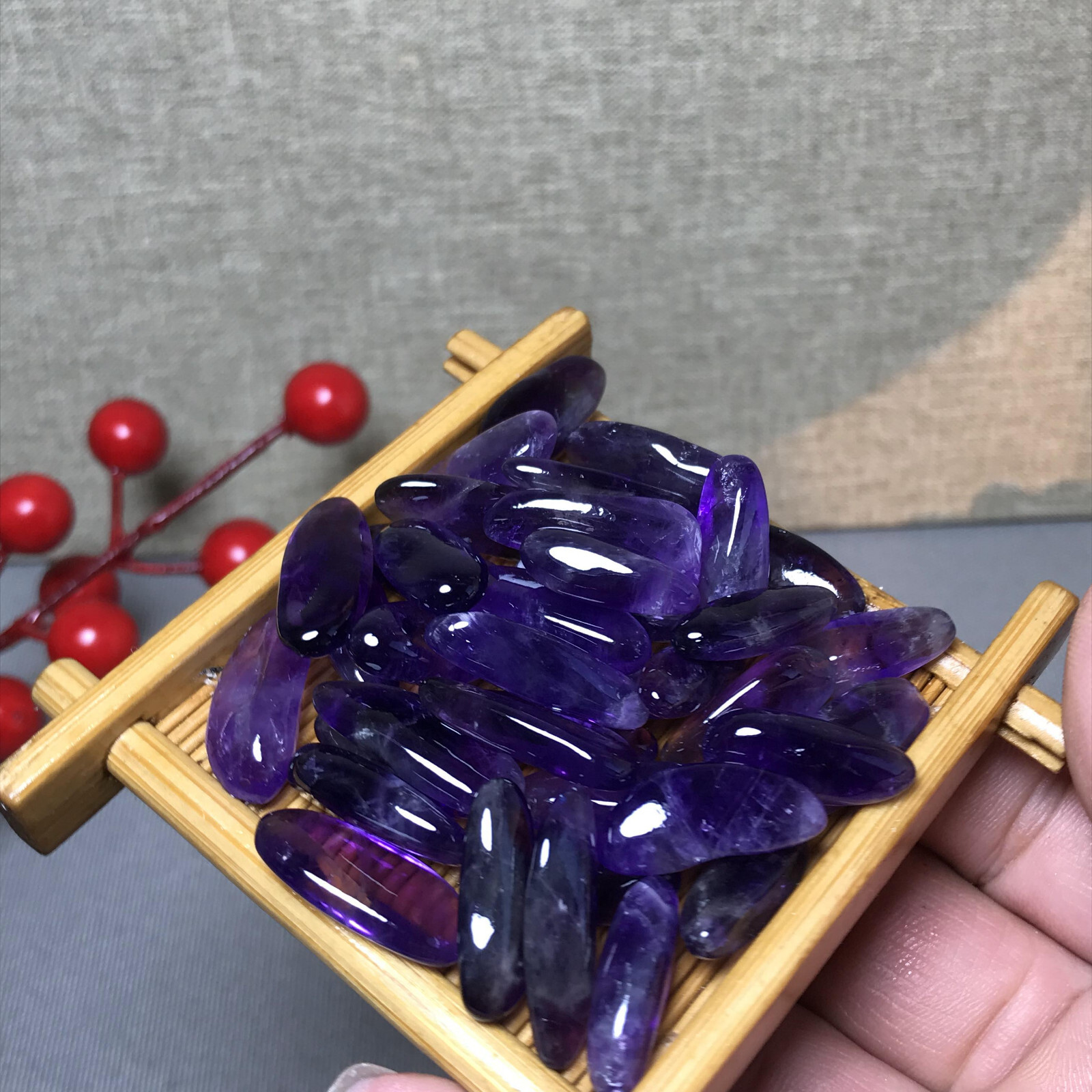 40pcs Natural Dreamy amethyst Crystal gemstone Polish Mineral Specimen A5604