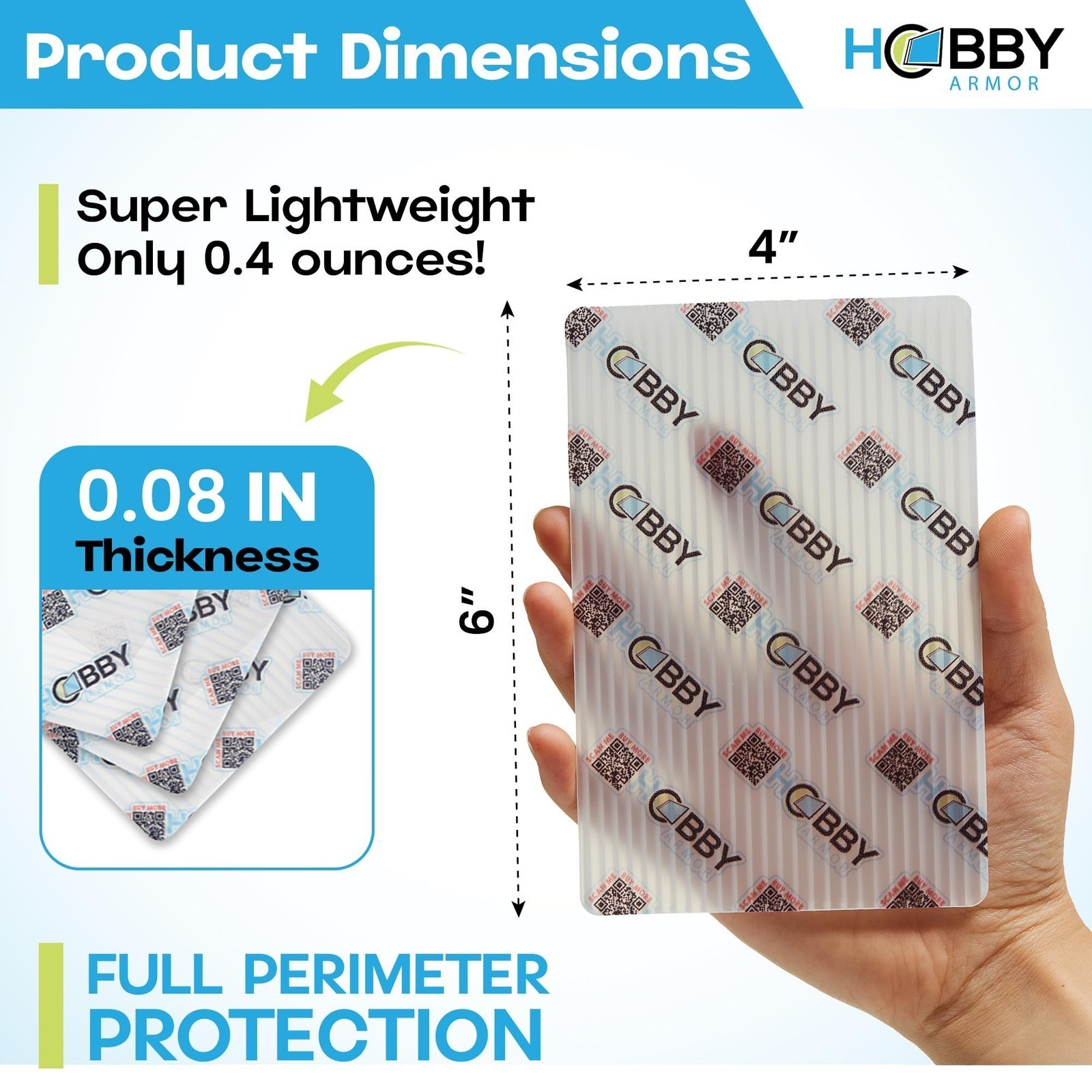 Hobby Armor Plastic Graded Card Shipping Protectors 4″x6″, Multi-Color Print