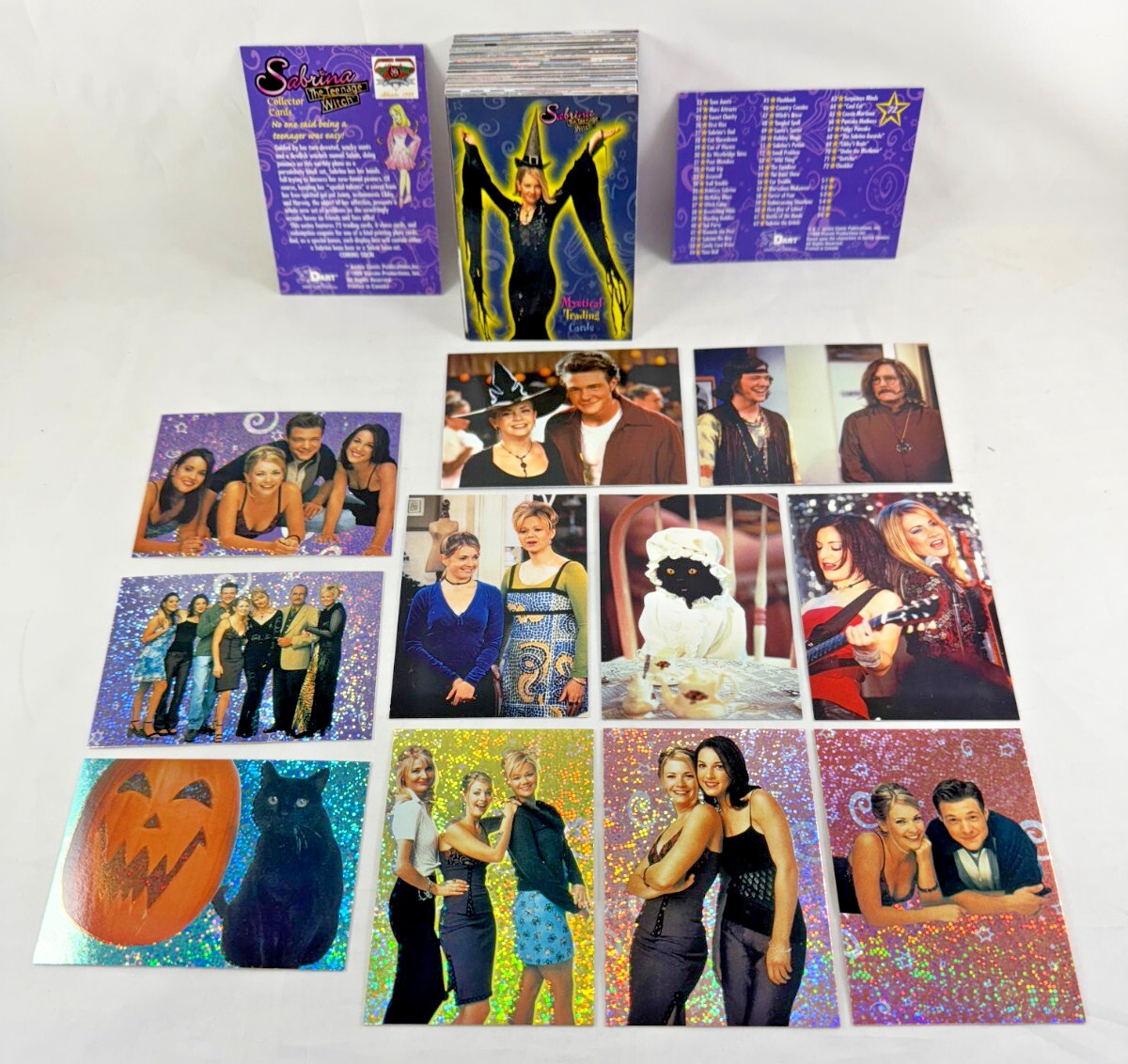 SABRINA THE TEENAGE WITCH TV Complete Base 72 Card Set & 6 Prism Chase + PROMO