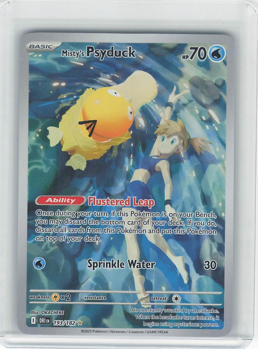 Pokemon TCG Misty’s Psyduck – Illustration Rare SV10: Destined Rivals 193/182 NM