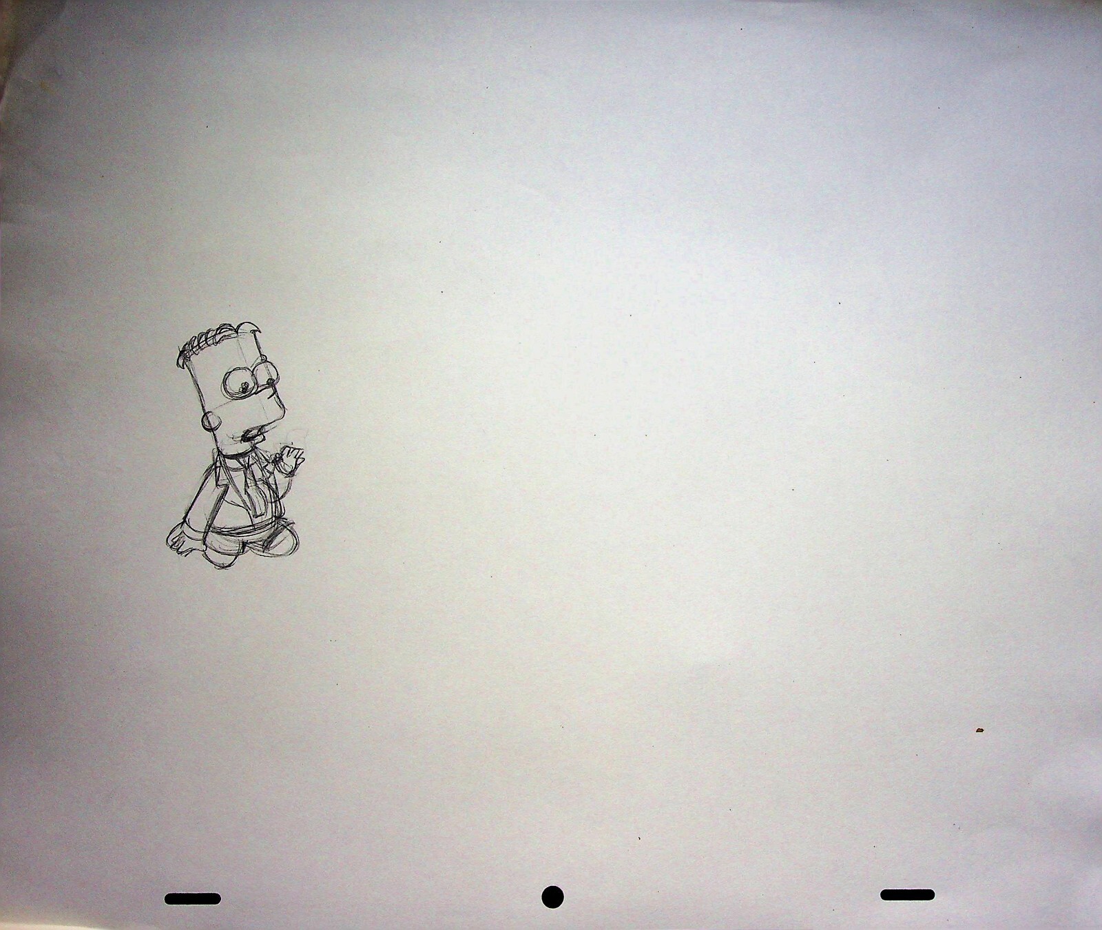 The Simpsons Production Hand Drawn Animation Pencil 20th Century Fox