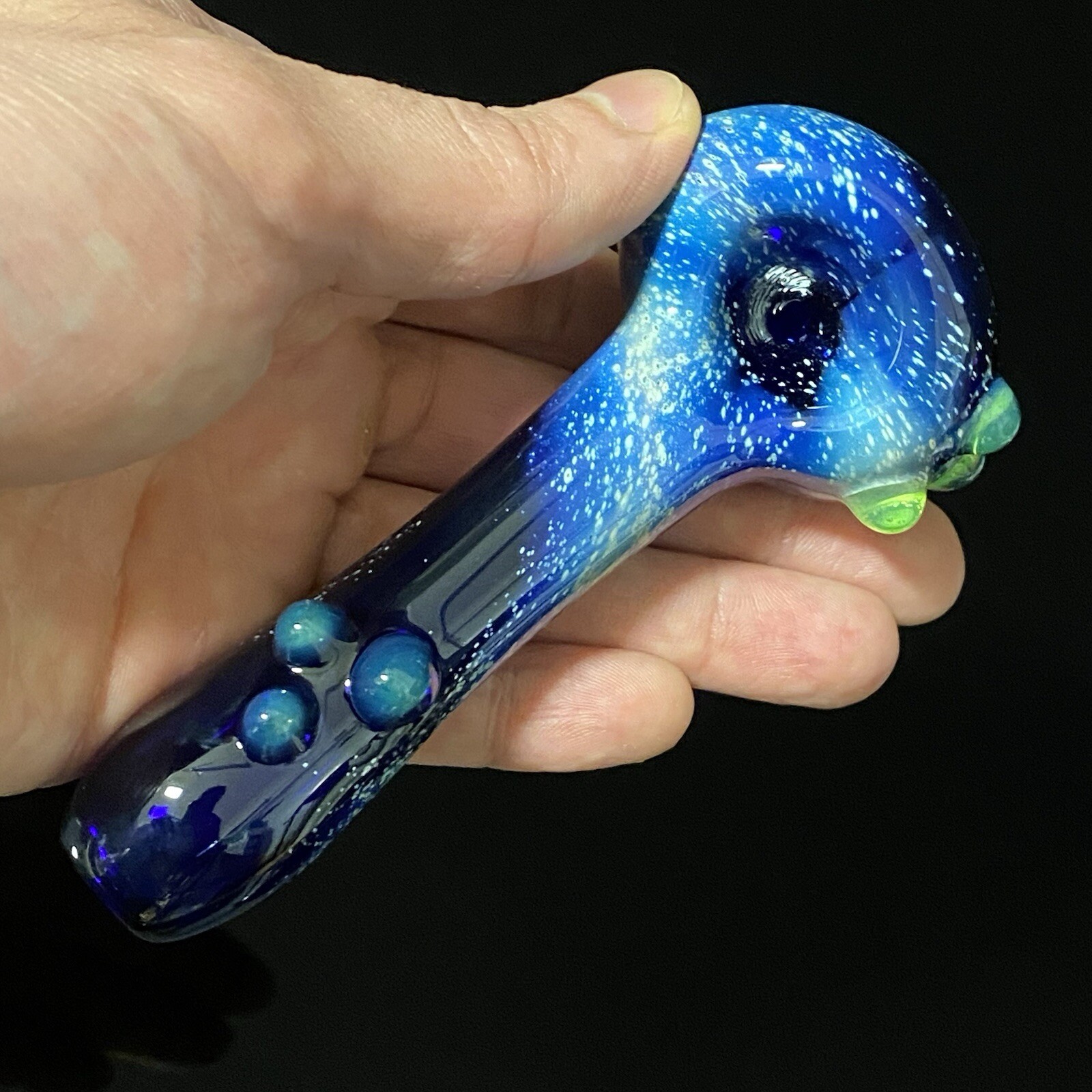 USA – 4.5” Galaxy Blue Space Pipe Hand Pipes Glass Tobacco