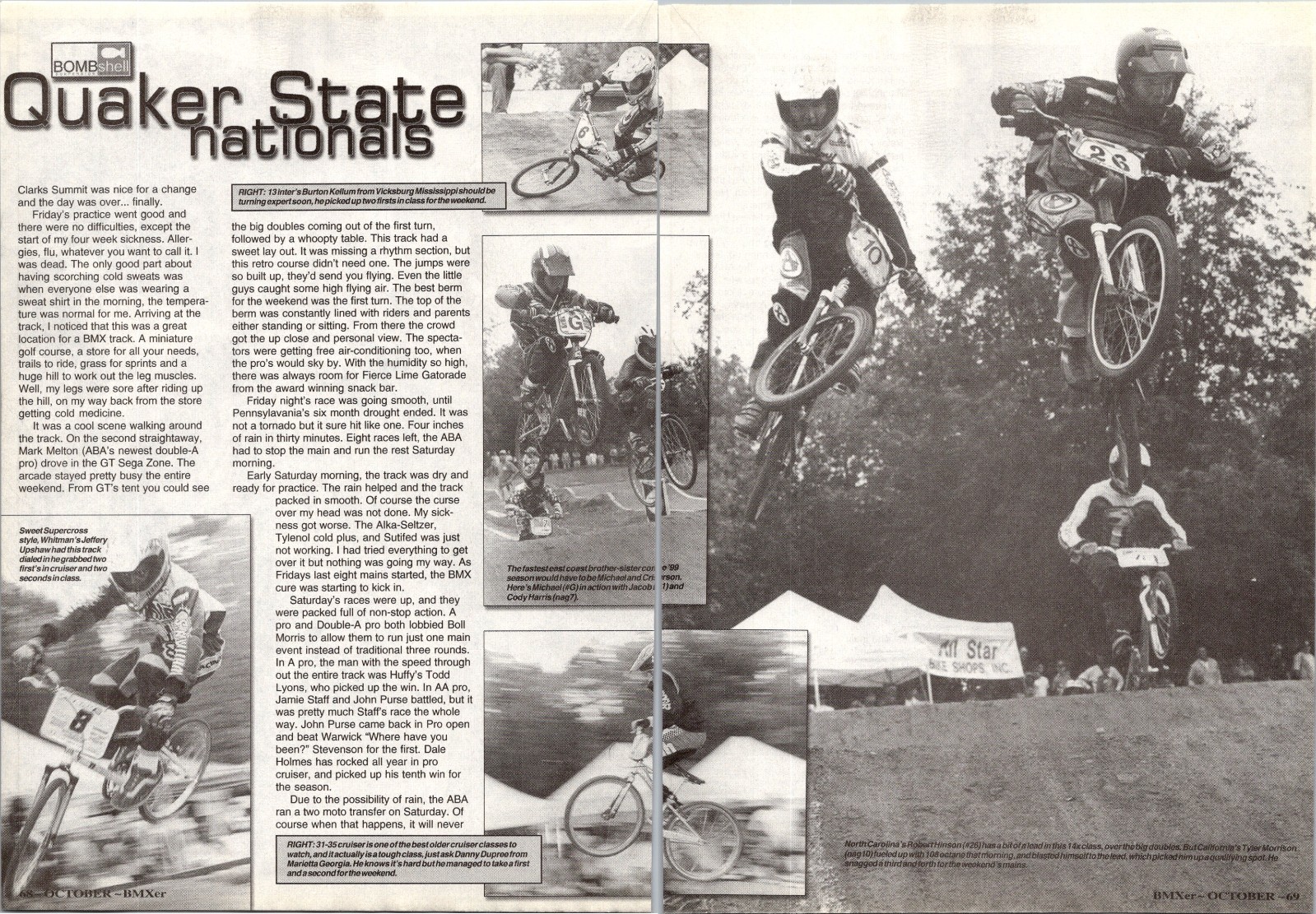 1999 • QUAKER STATE NATIONALS Print Ad • 1990’s BMX Bike FA.45