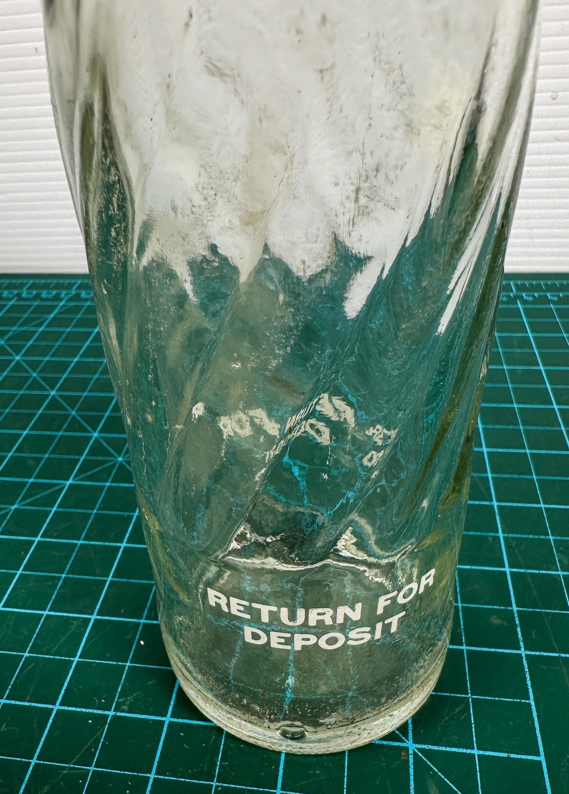 Vintage Pepsi Cola 12 Fl Oz Money Back Bottle Green Swirl Glass Return Deposit