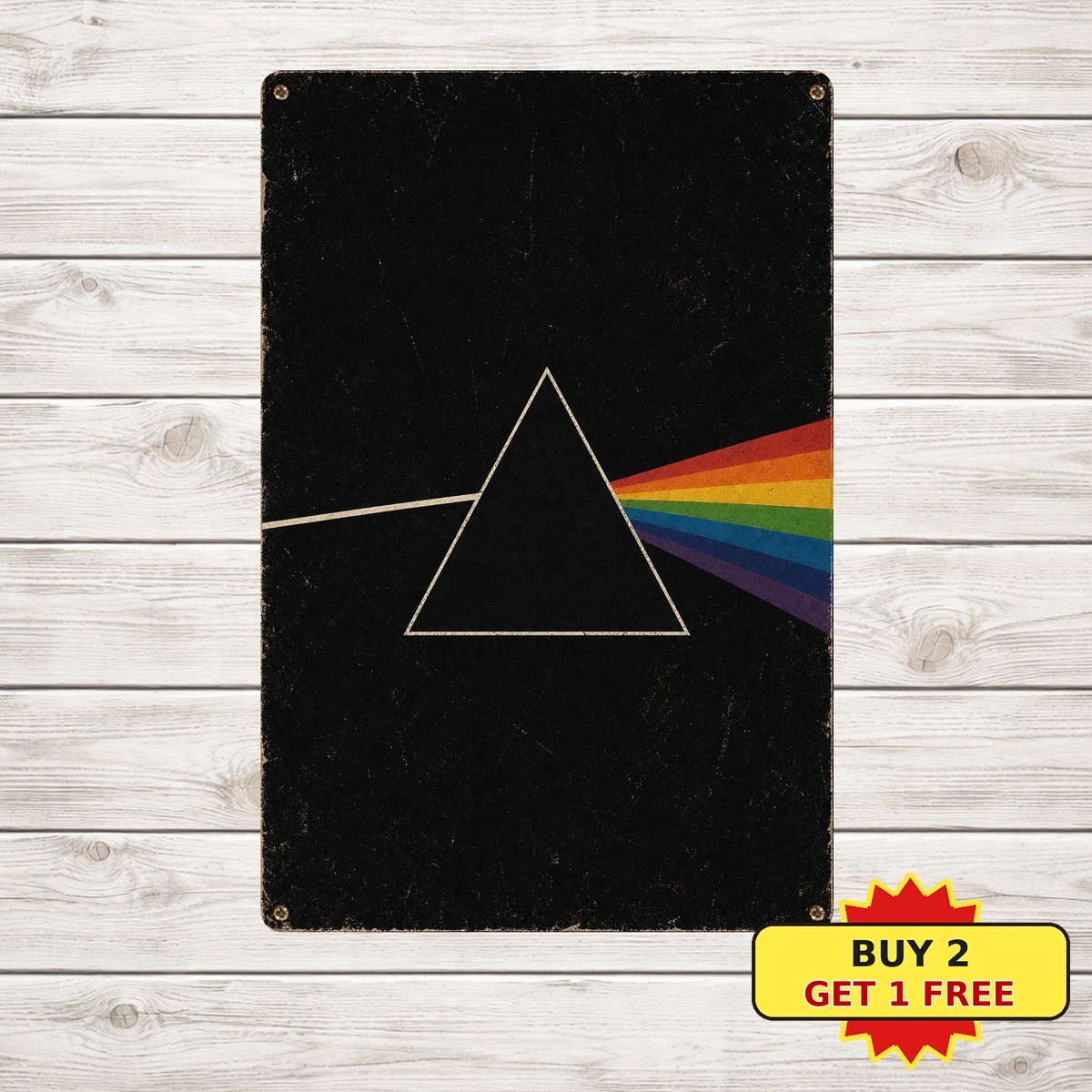 Dark Side Of Moon Prism Graphic Retro Music Metal Tin Sign