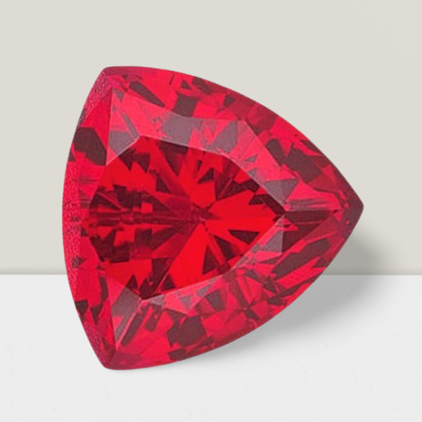Ruby Trillion Cut Gemstone 5.5 Cts – 12 mm Flawless Loose Gem