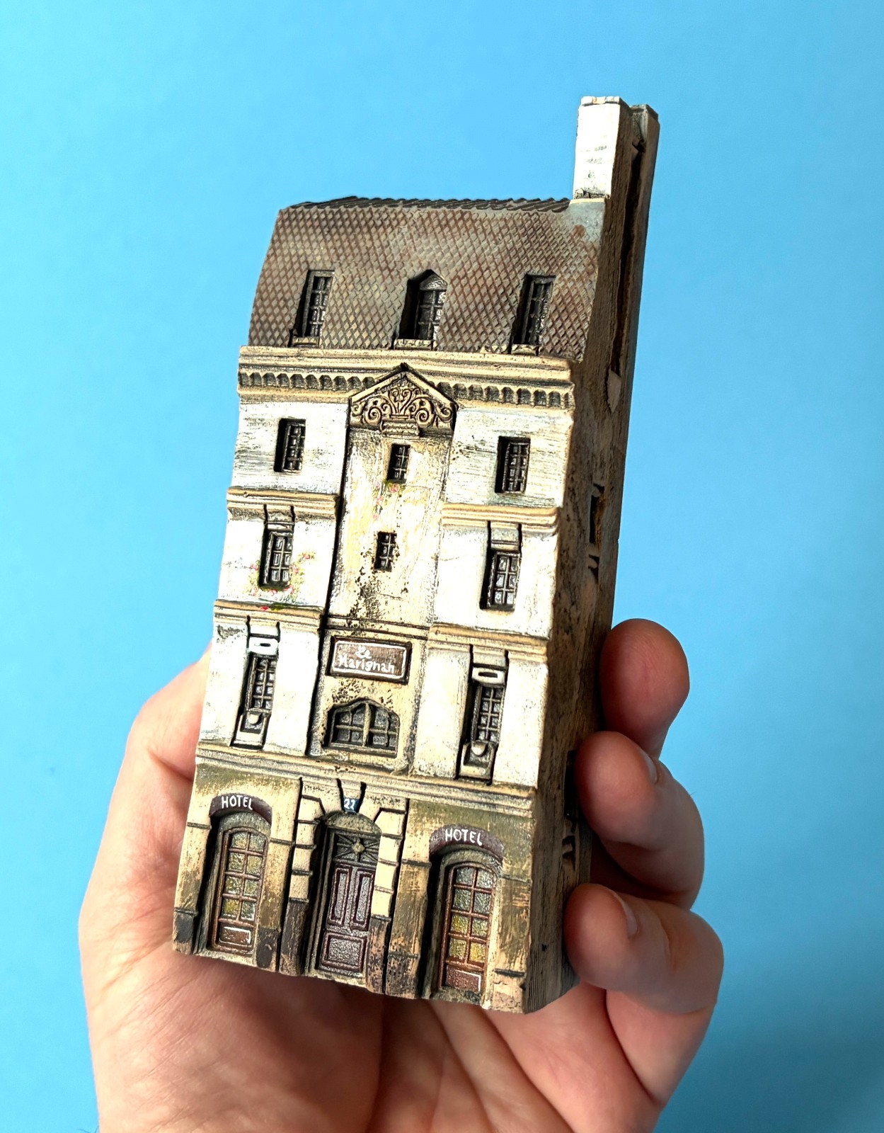Gault original ceramic house miniature building Paris 1985, wargame 15mm