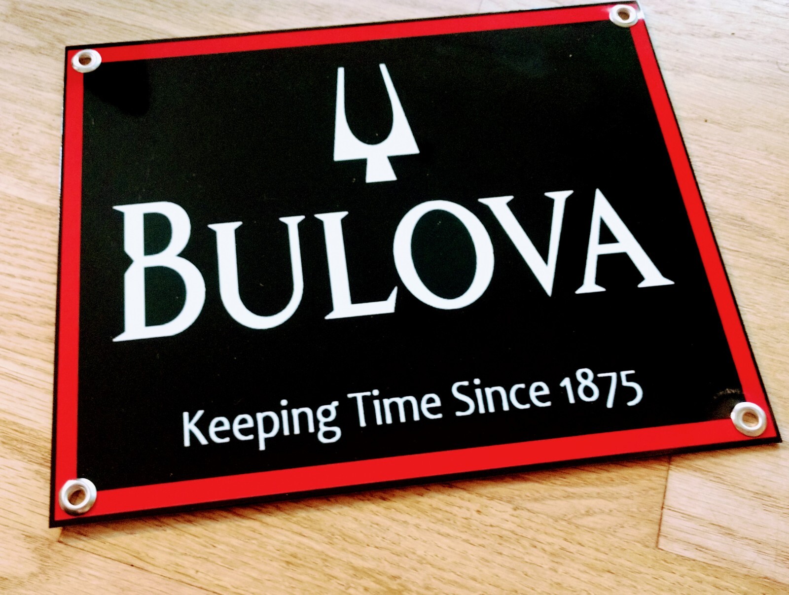 Bulova Watch metal Sign