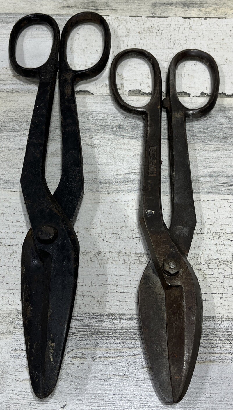 VINTAGE Tools Sheet Metalwork Cutters Tin Snips HVAC Nippers Pliers Lot of 2